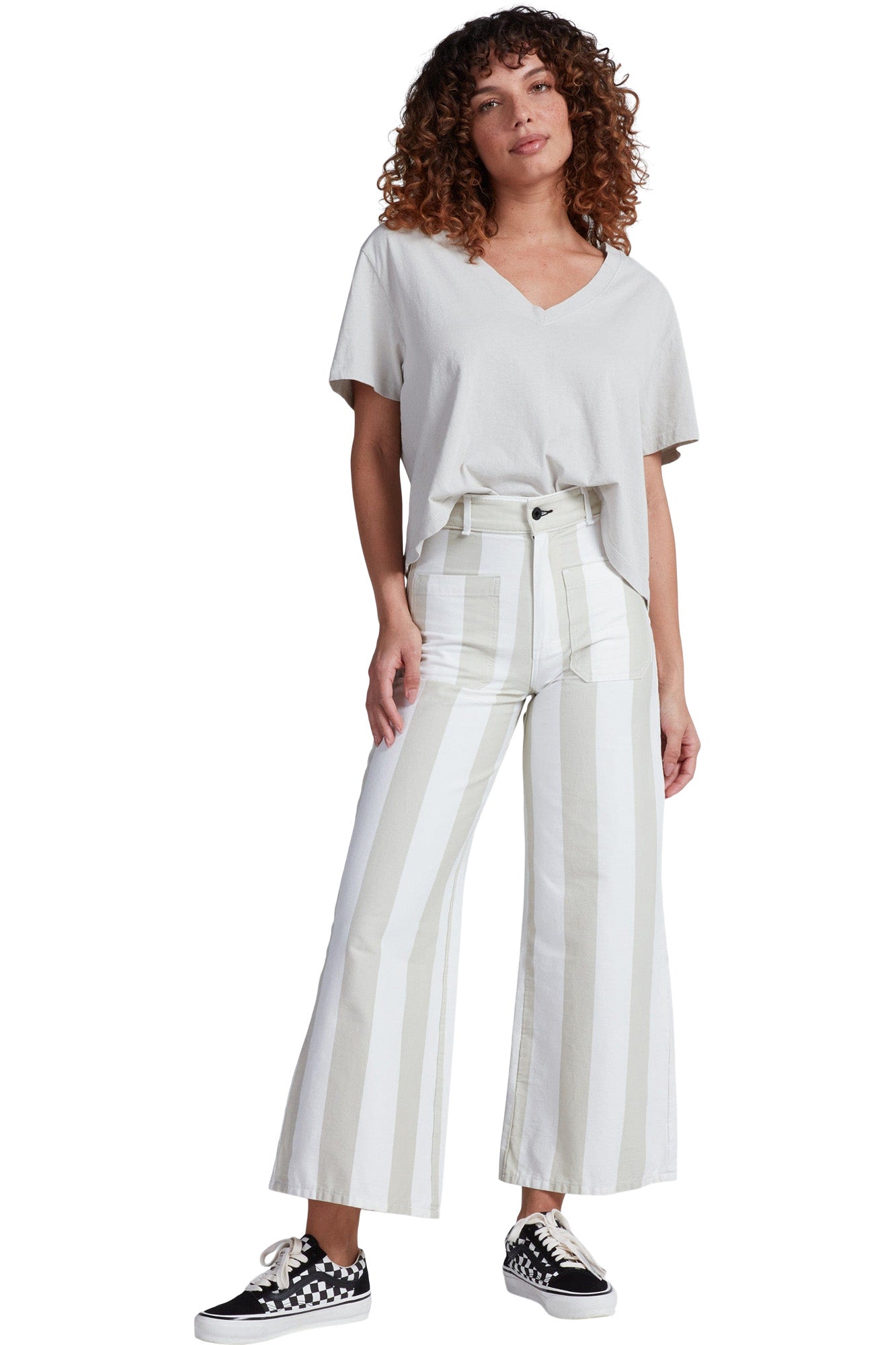 AKK NY Cropped Sailor in Sand Stripe