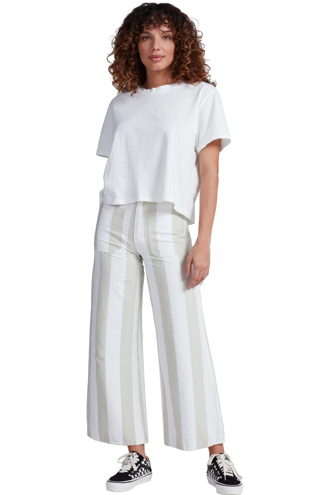 AKK NY Cropped Sailor in Sand Stripe