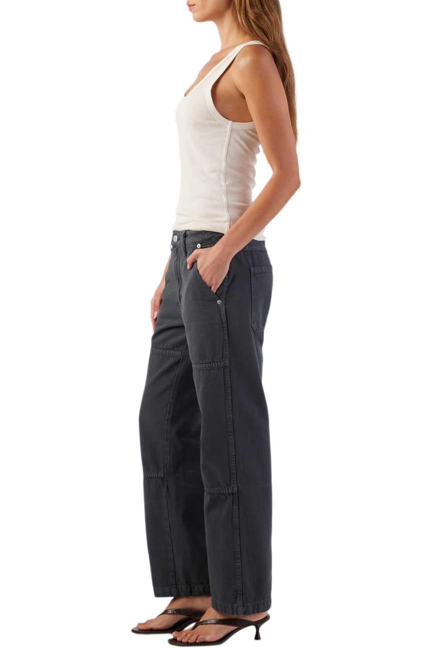 AMO Denim Billie Field Pants in Pewter
