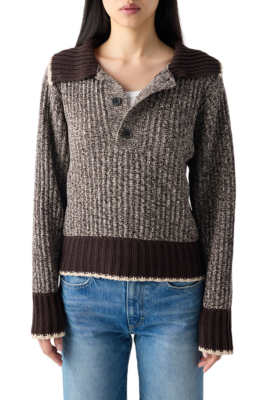 AMO Denim Bobbie Sweater in Mocha-Storm