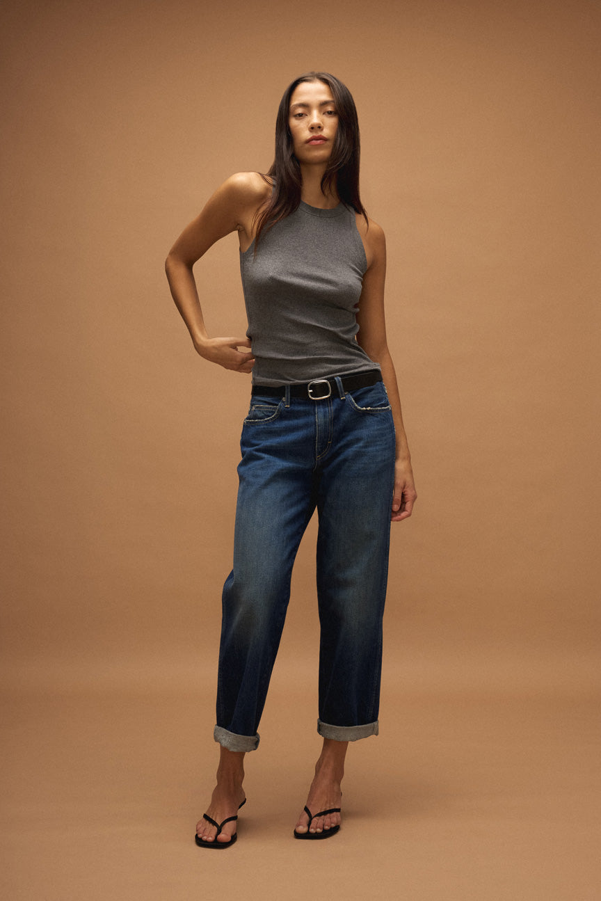 AMO Denim Valentina Relaxed Straight Jeans in Dreamboat