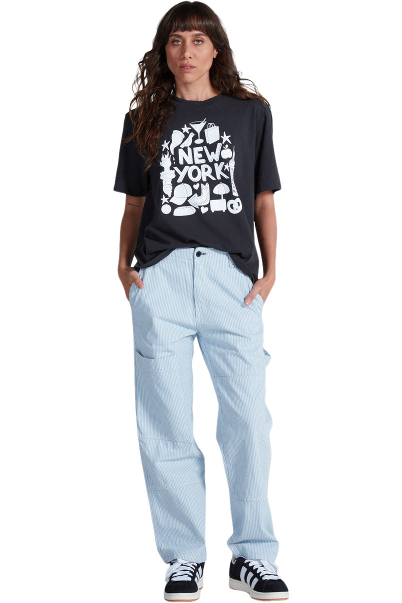 ASKK NY Carpenter Jeans in Blue Stripe