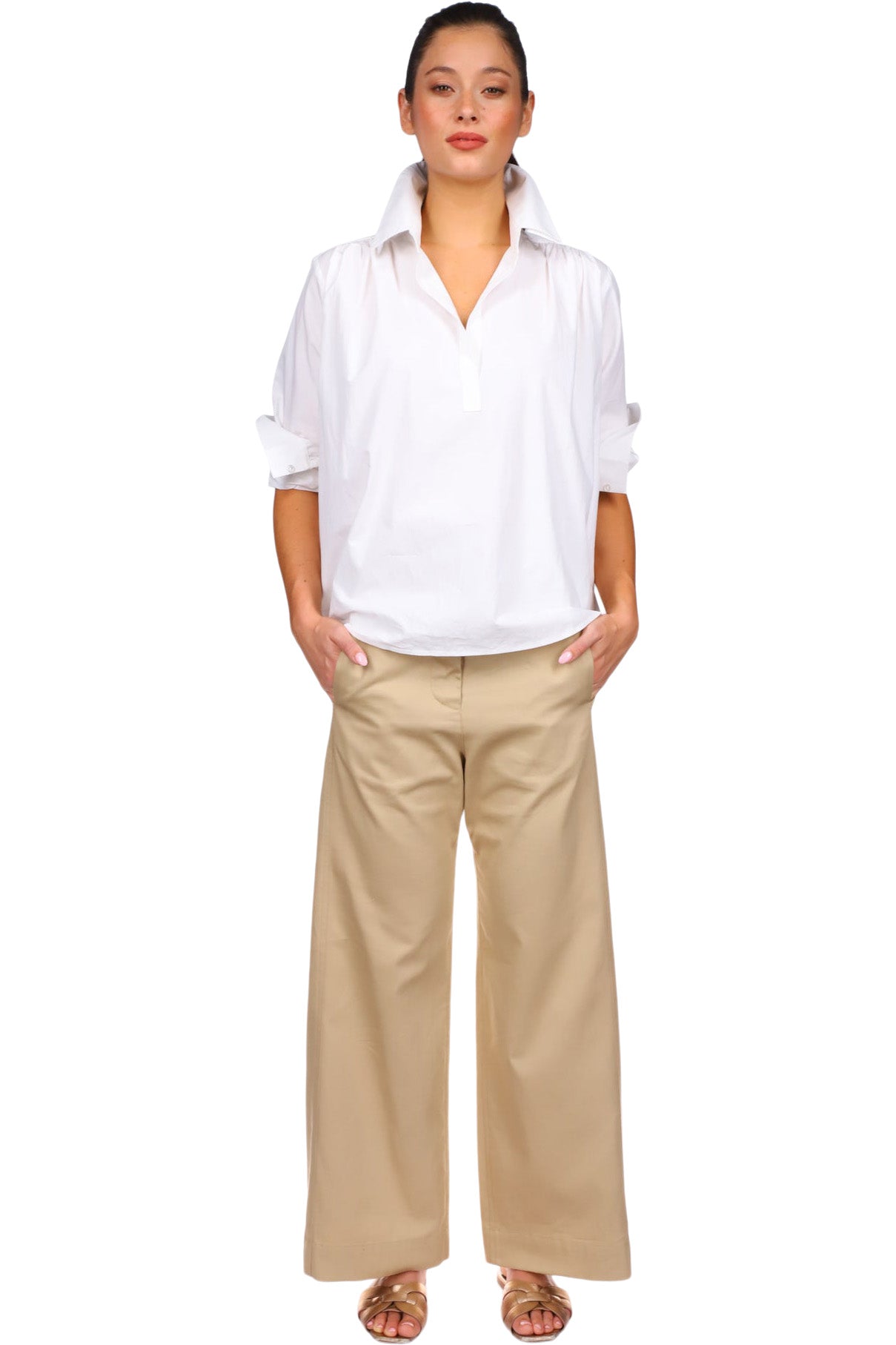 A Shirt Thing Celeste Pullover in White