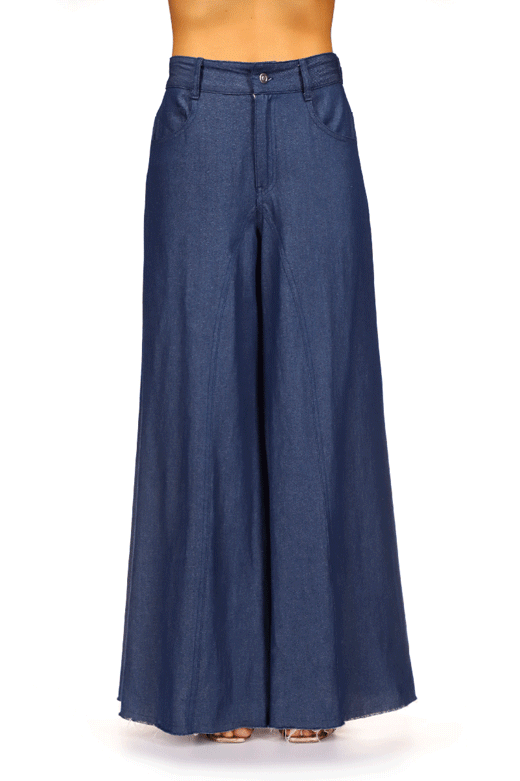 A Shirt Thing Dolly Wide Leg in Denim