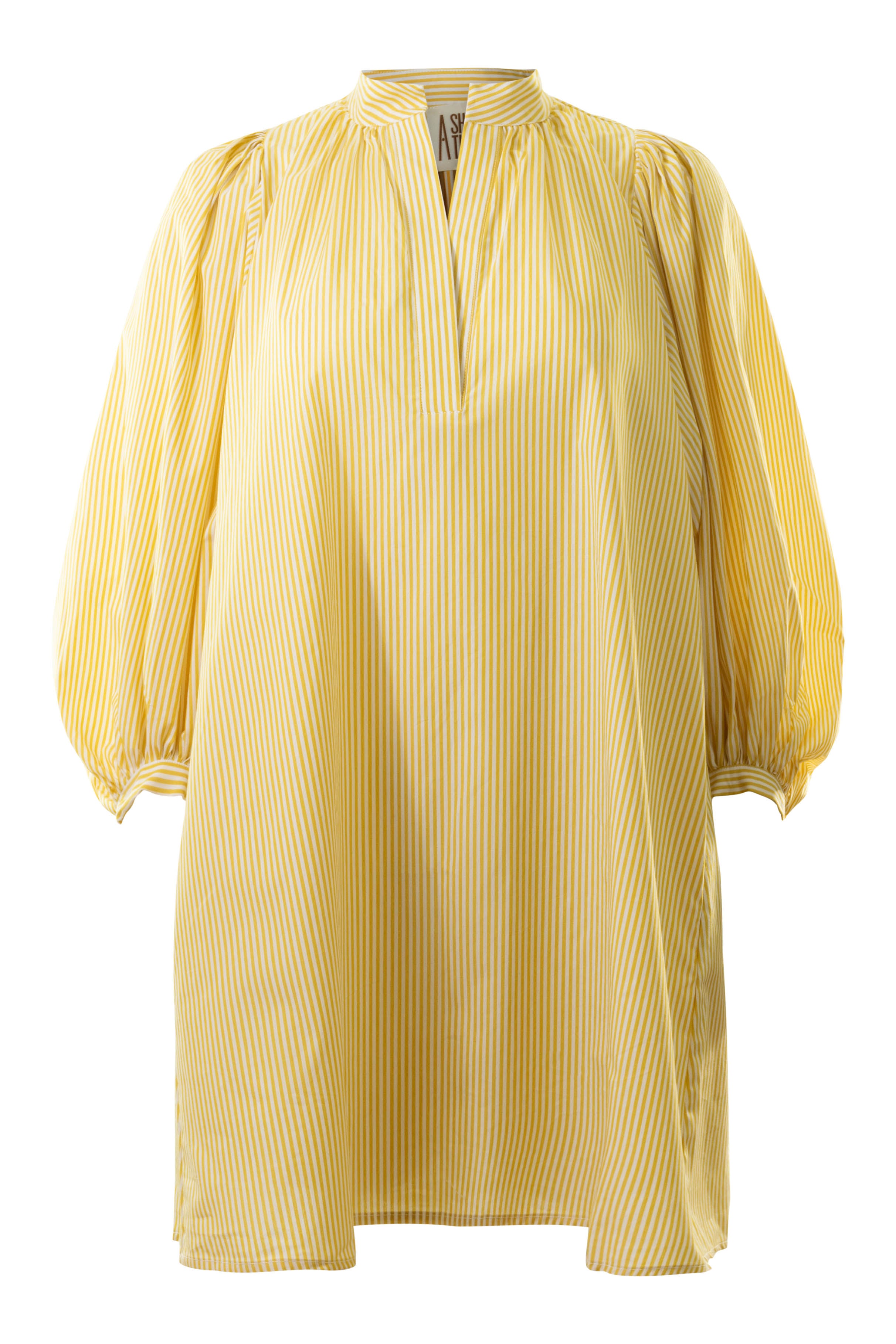 A Shirt Thing Hazel Dress in Yellow Stripe