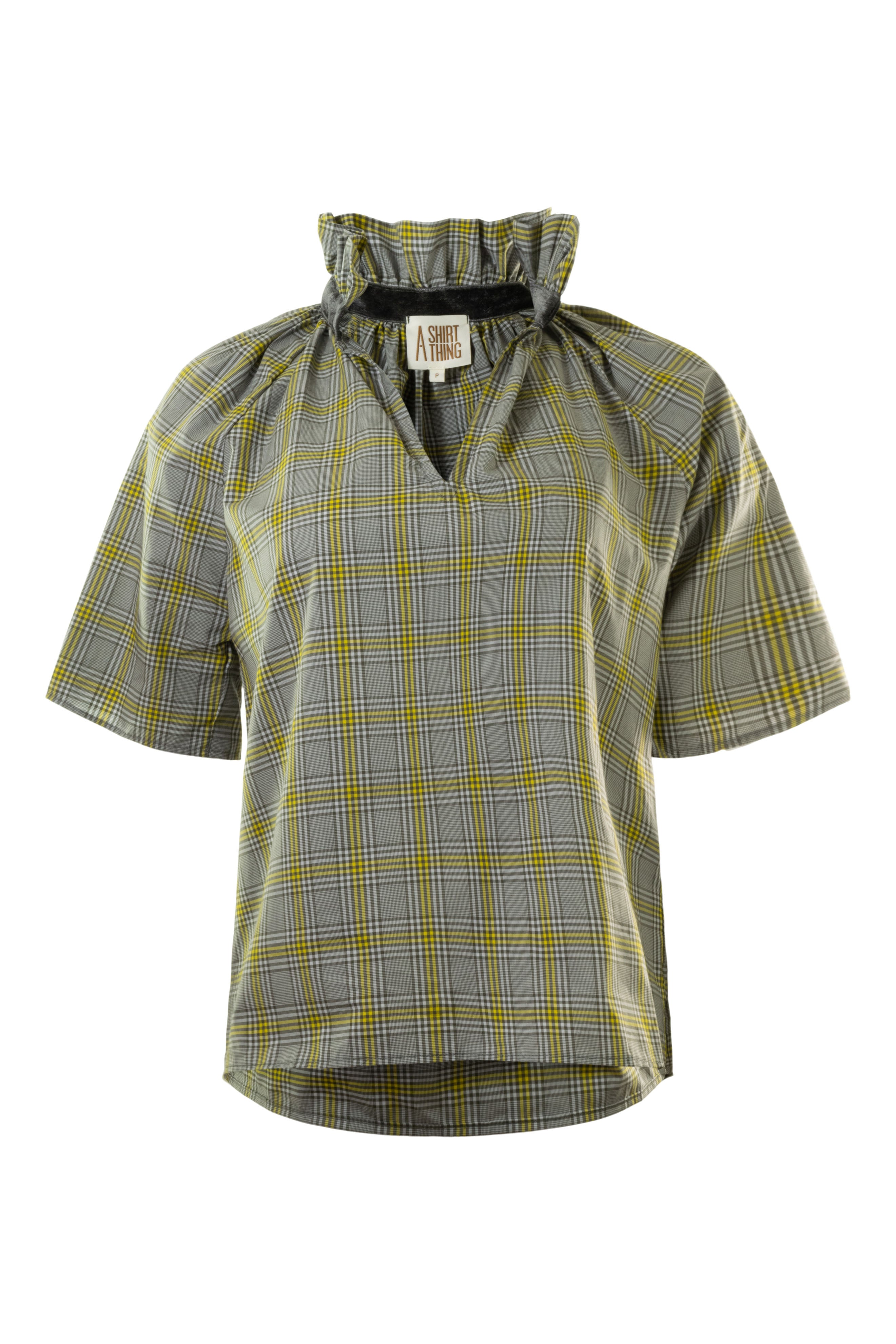 A Shirt Thing Margot Plaid in Charcoal