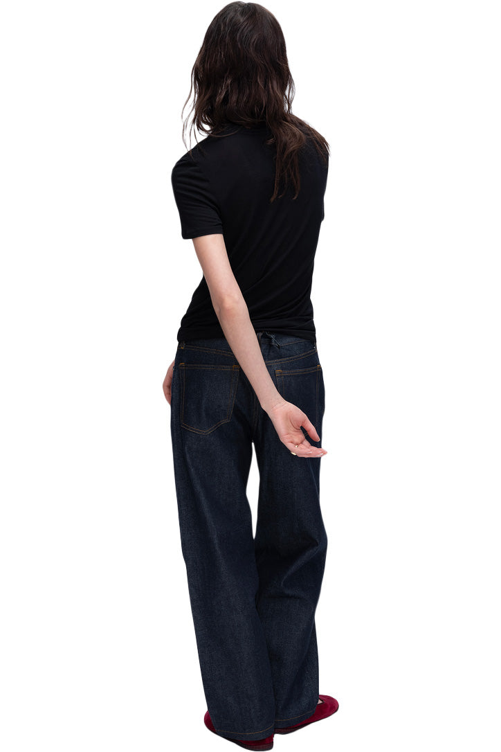 ATM Modal Jersey Short Sleeve Henley
in Black