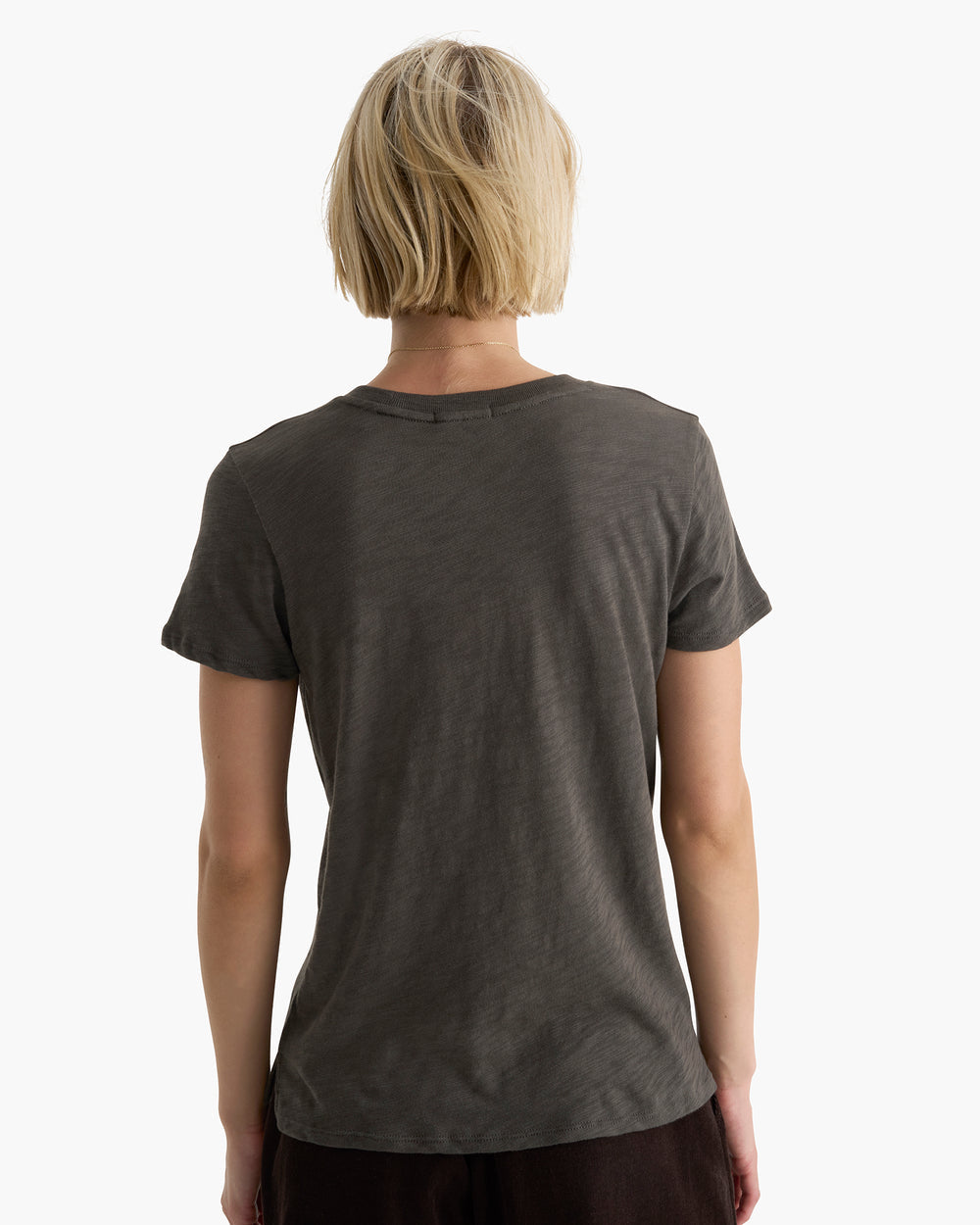 ATM Slub Jersey Crewneck Tee in Coal
