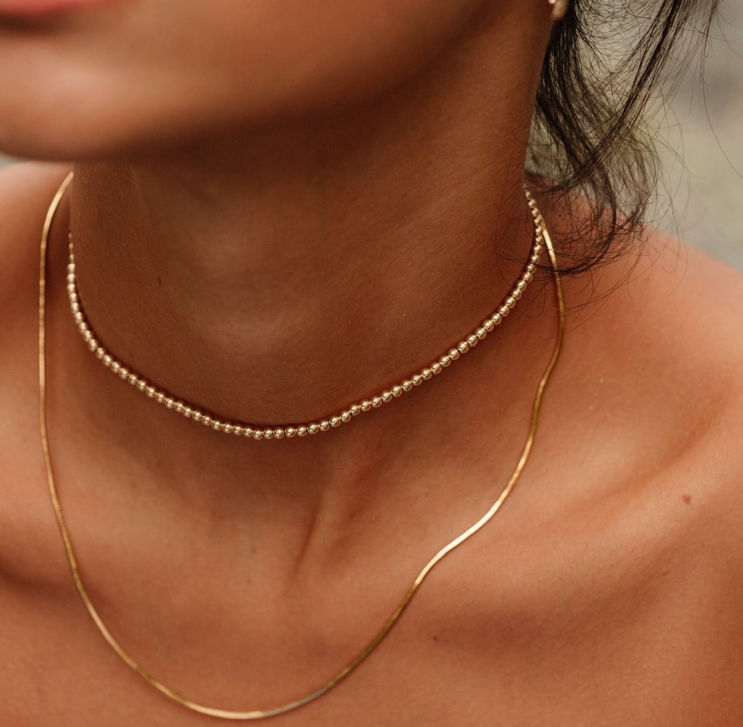 Alexa Leigh 3mm Gold Ball Necklace
