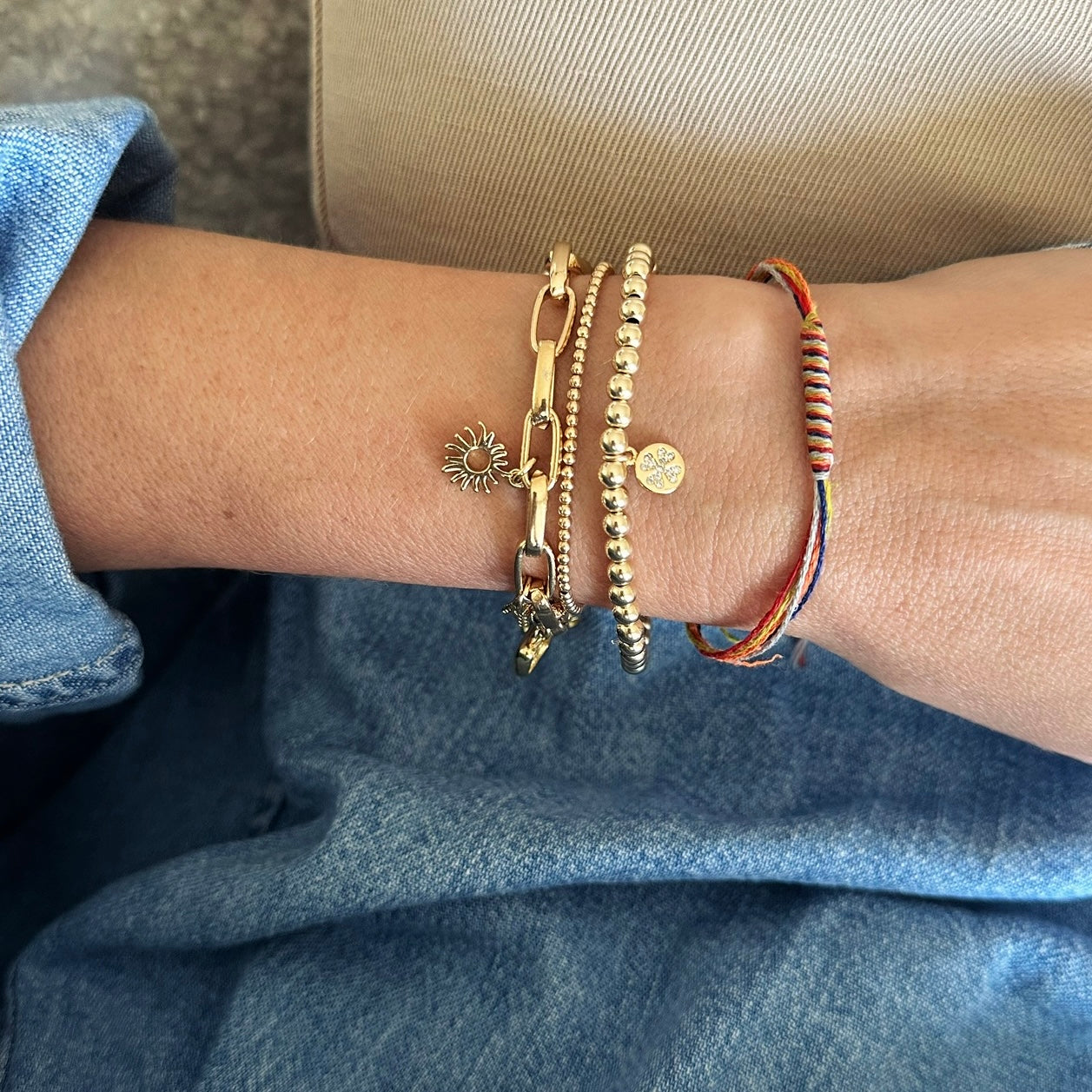 Alexa Leigh Luck Bracelet in Yellow Gold