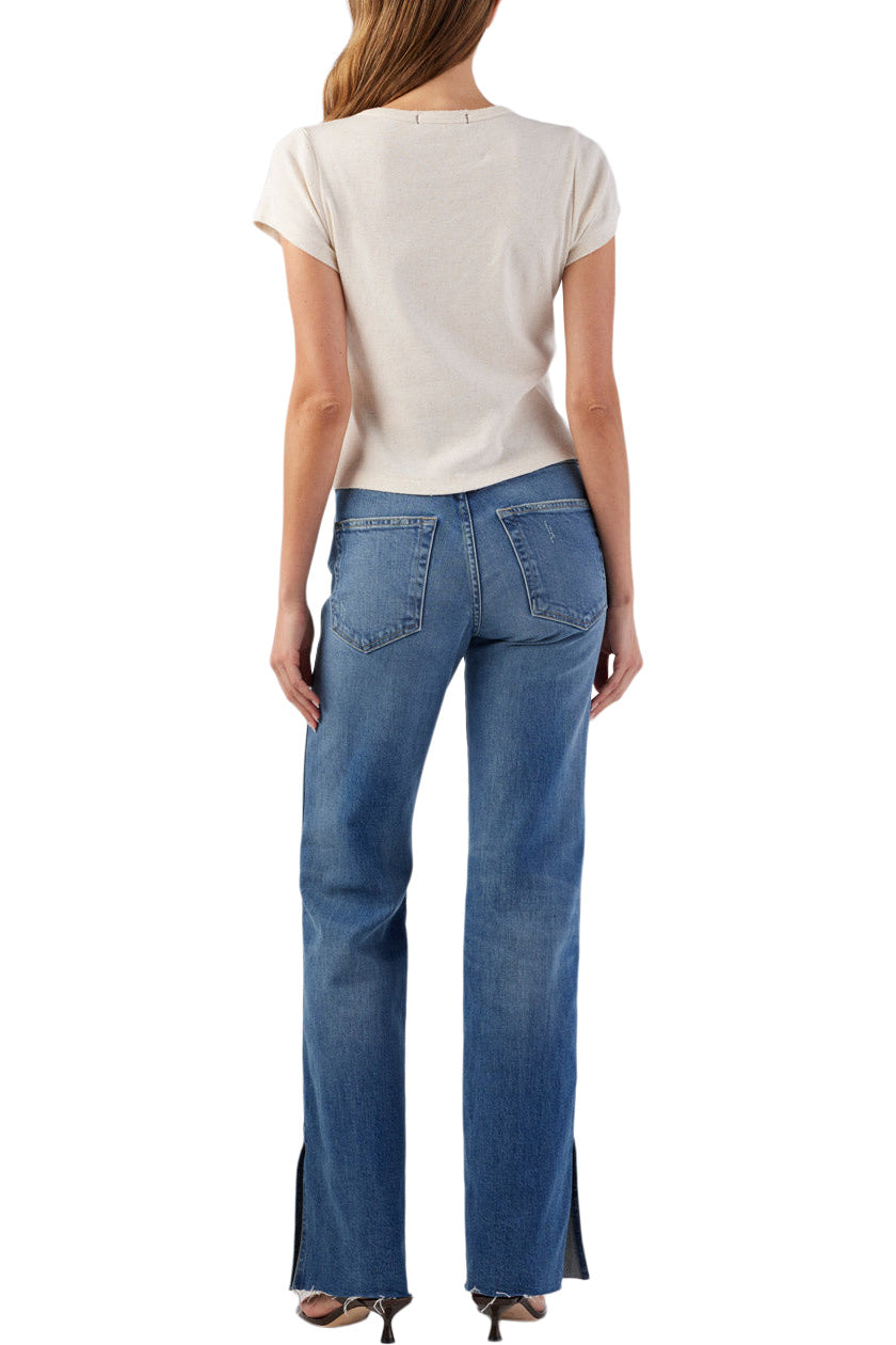 AMO Denim Georgia Split Flare Jeans in Dearest