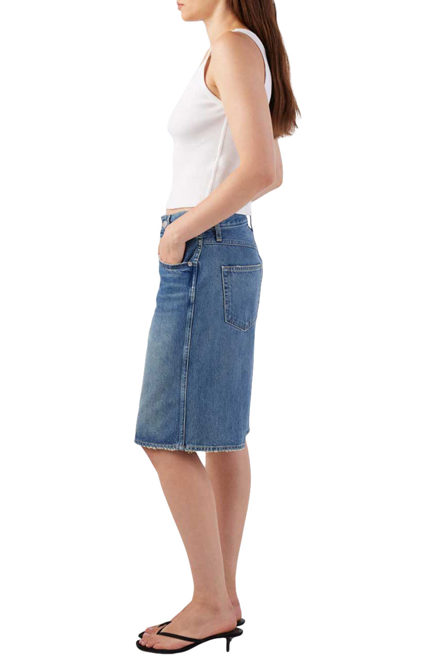 AMO Denim Laura Gaucho Short in Offbeat