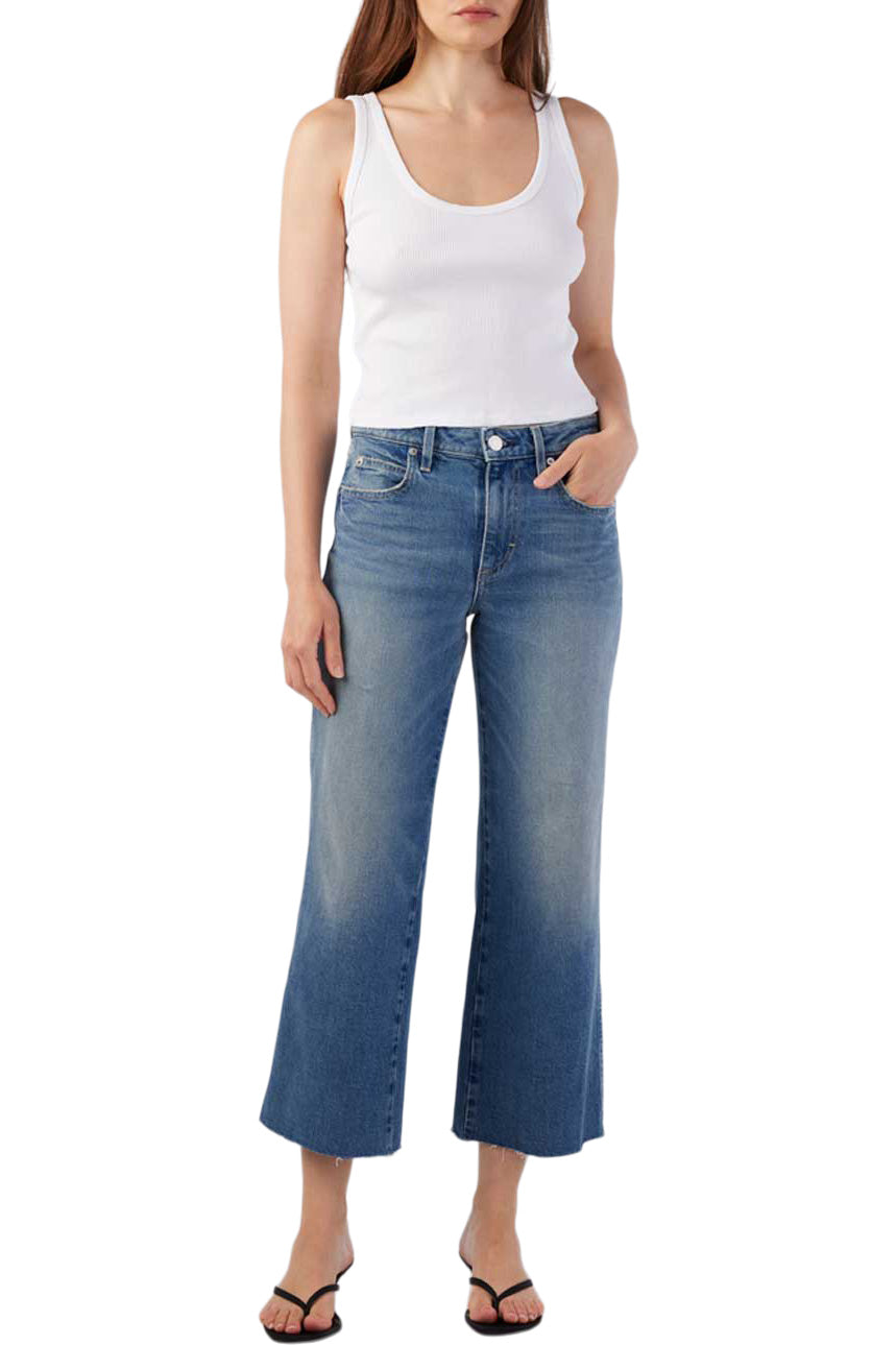 AMO Denim Marjorie Wide Leg Denim in Dropout