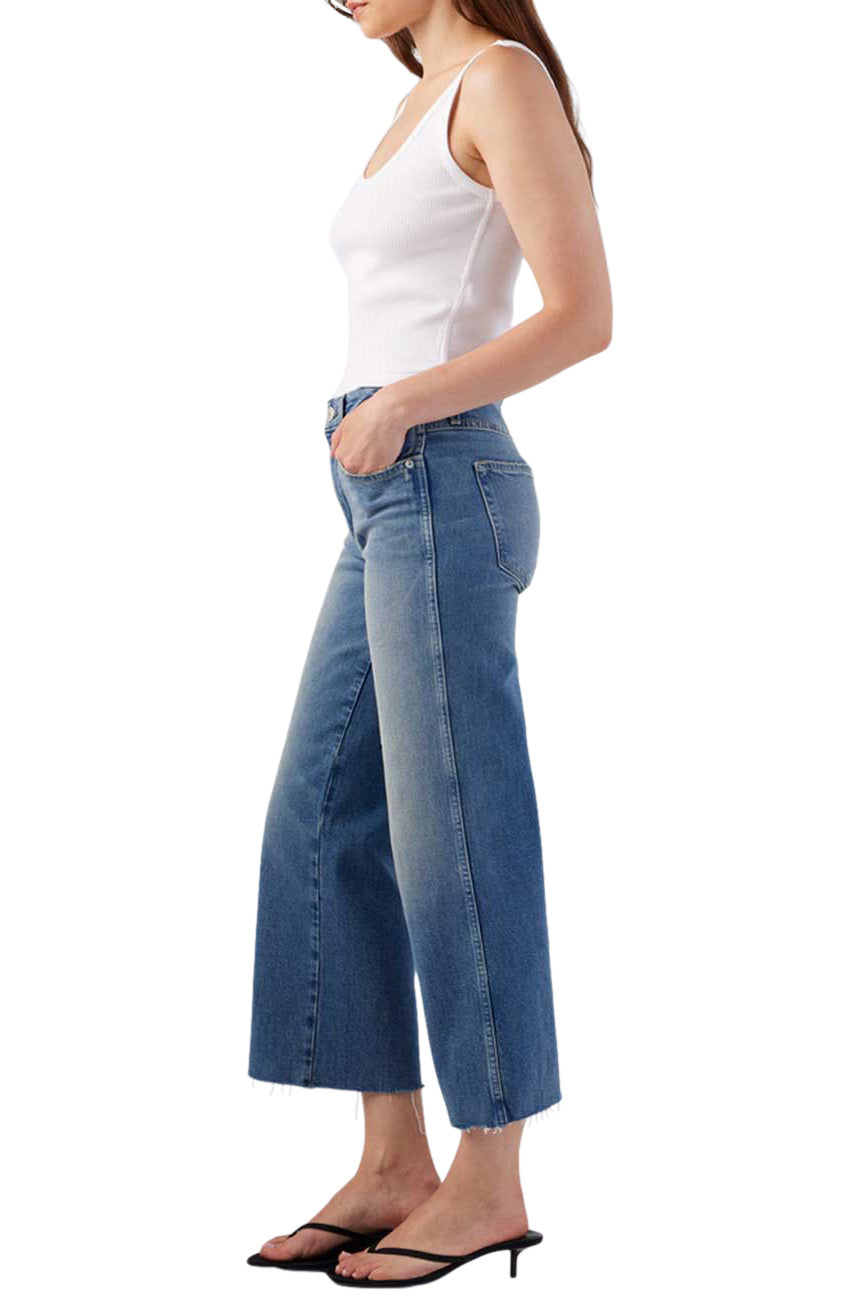 AMO Denim Marjorie Wide Leg Denim in Dropout