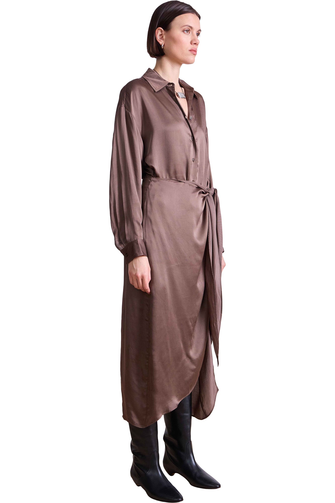 Apiece Apart Alessandra Sarong Shirt Dress
