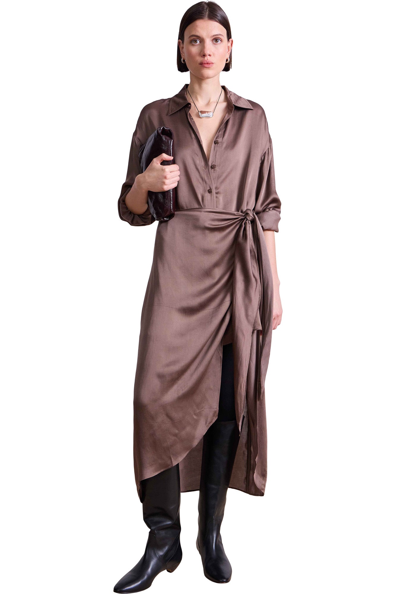 Apiece Apart Alessandra Sarong Shirt Dress