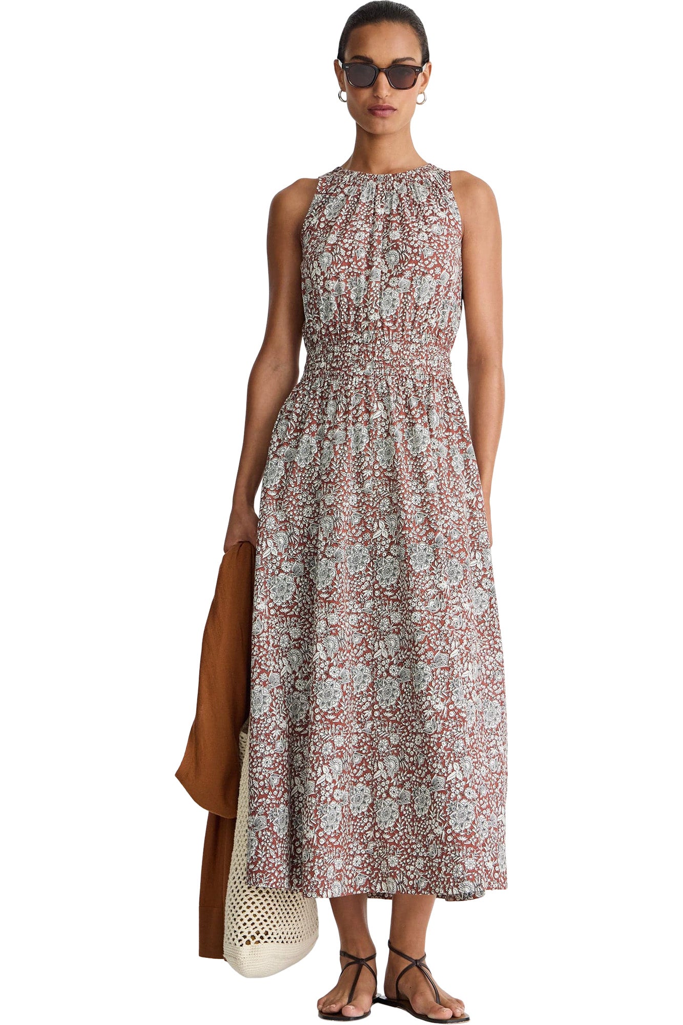 Apiece Apart Bali Tank Dress in Clay Floral