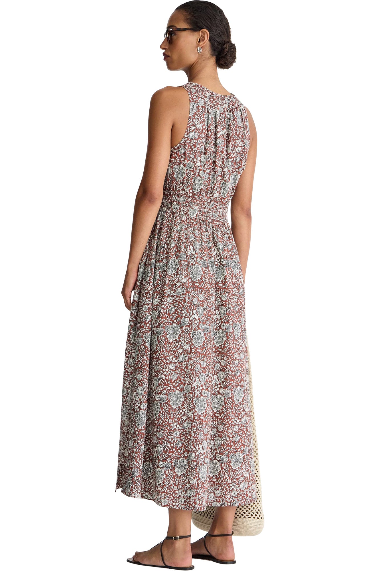 Apiece Apart Bali Tank Dress in Clay Floral