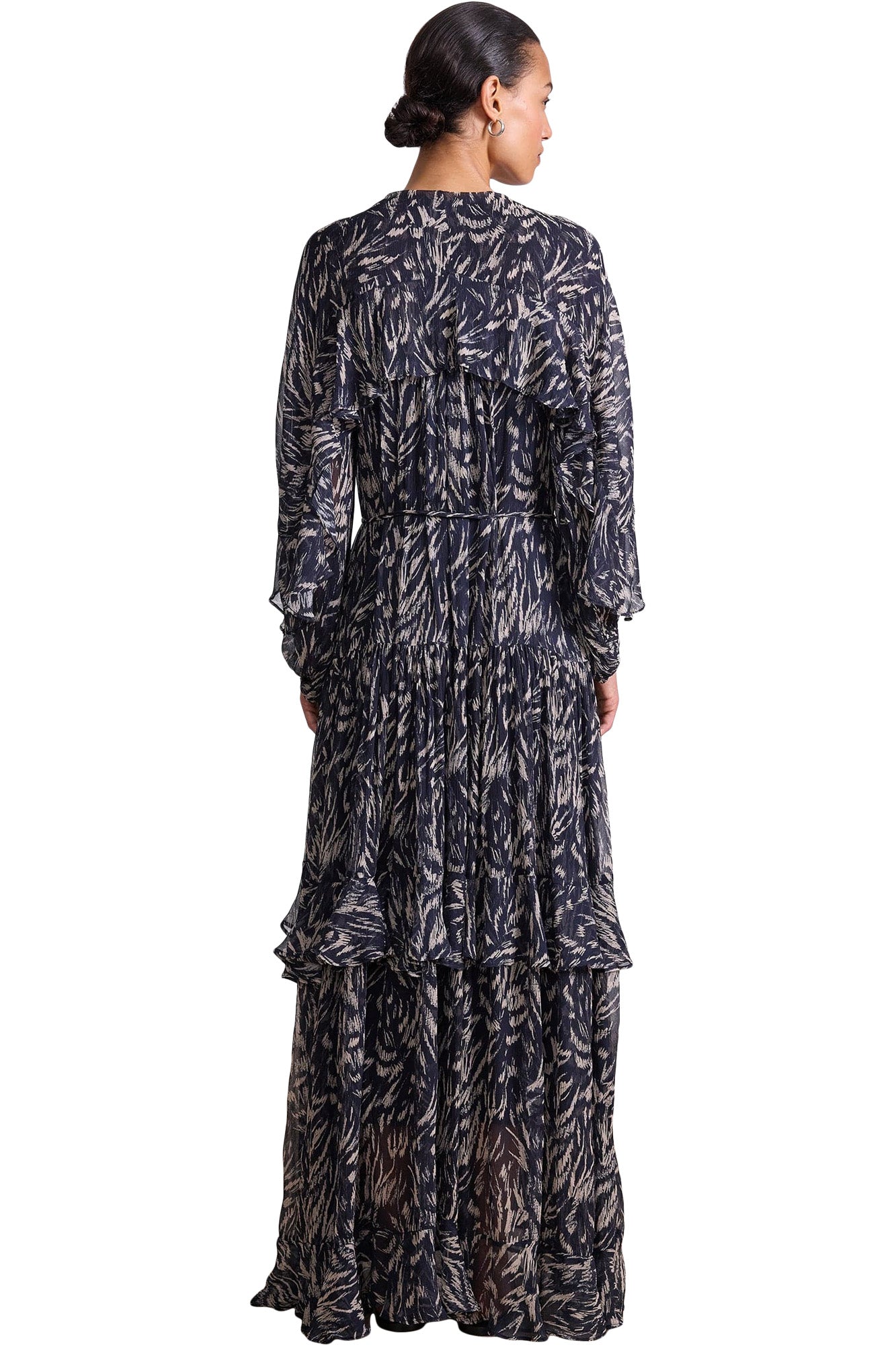 Apiece Apart Daphne Maxi Dress in Abstract Animal Midnight