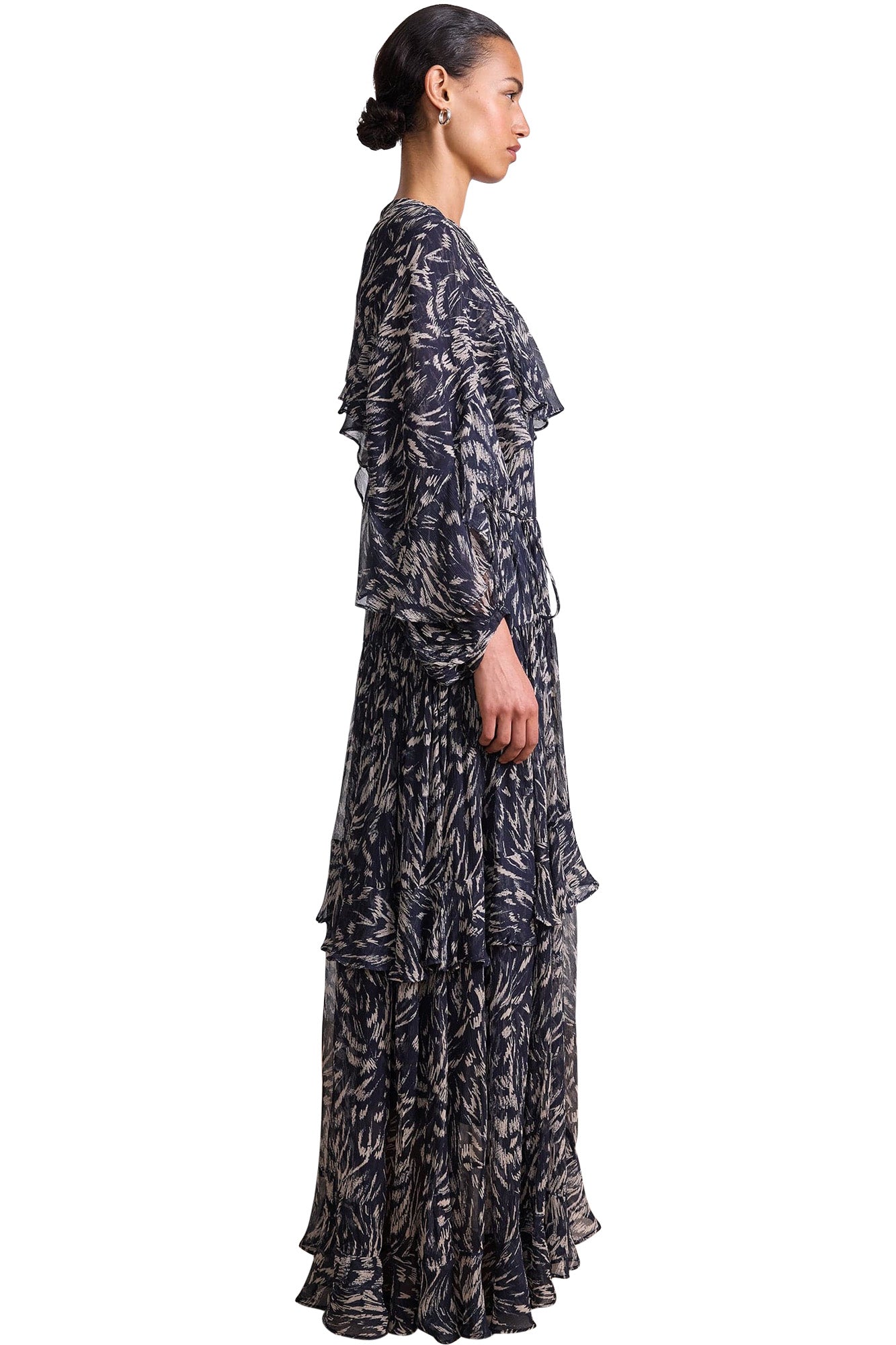 Apiece Apart Daphne Maxi Dress in Abstract Animal Midnight