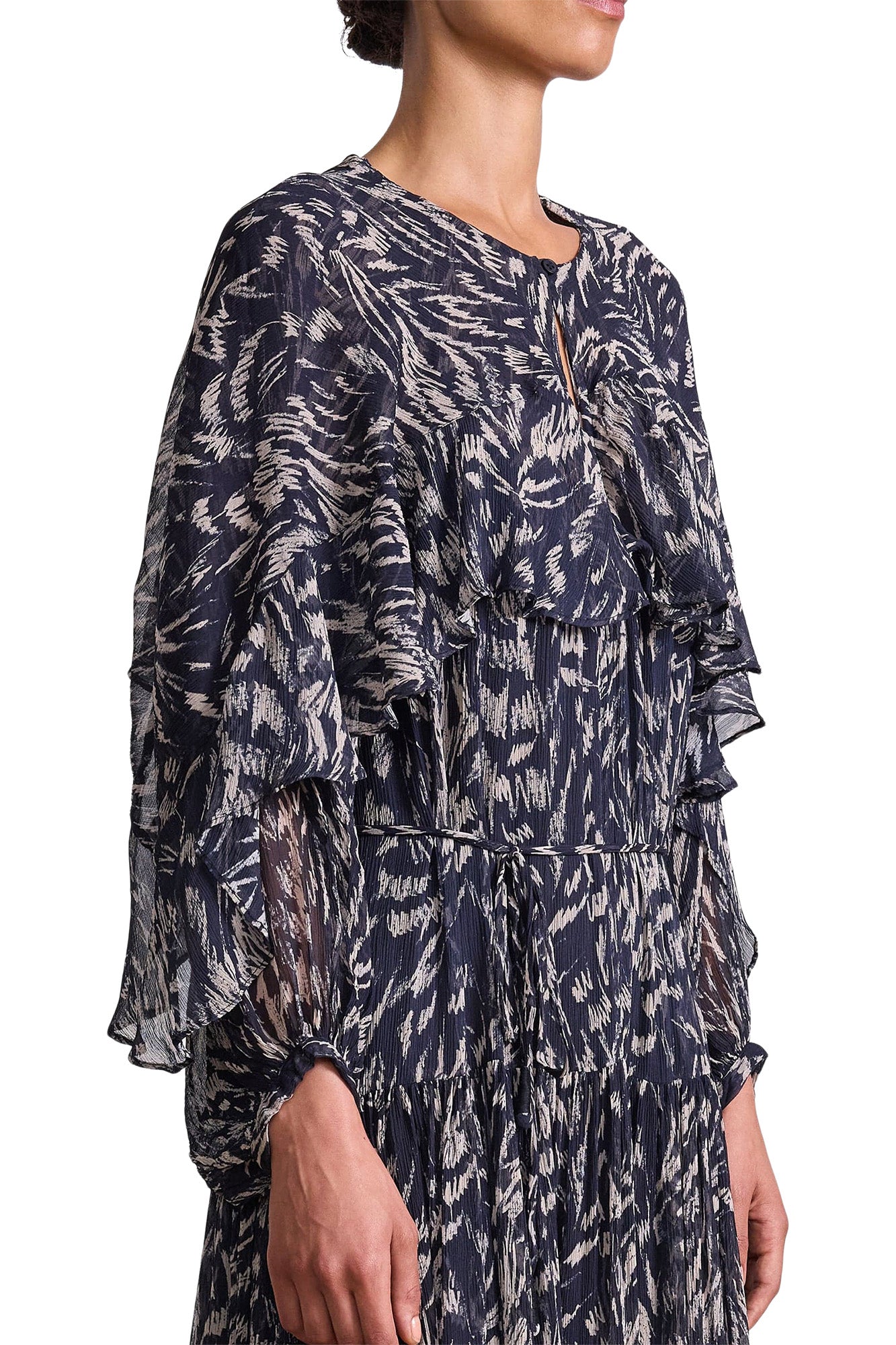 Apiece Apart Daphne Maxi Dress in Abstract Animal Midnight