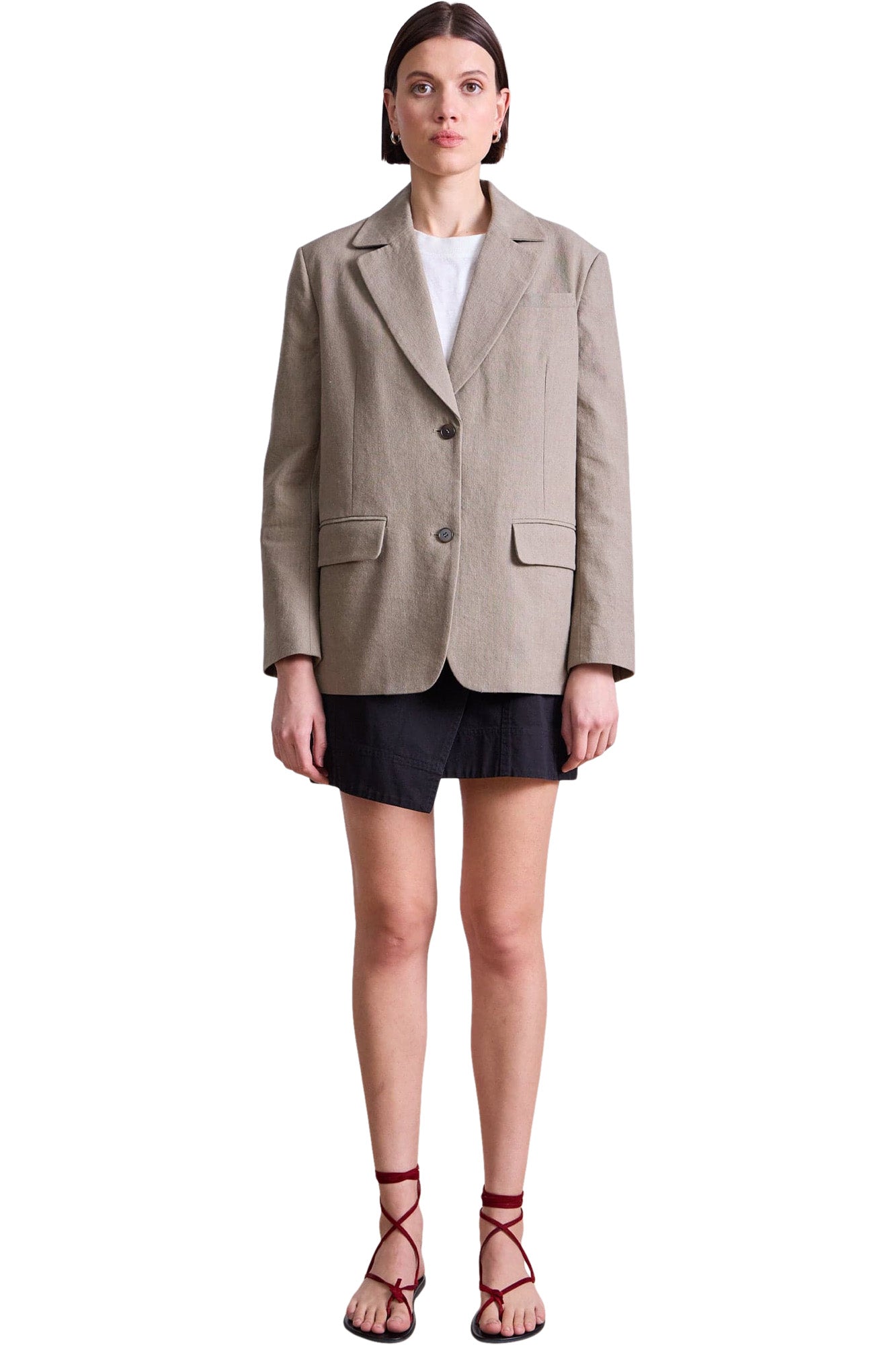 Apiece Apart Ina Tailored Blazer in Moss