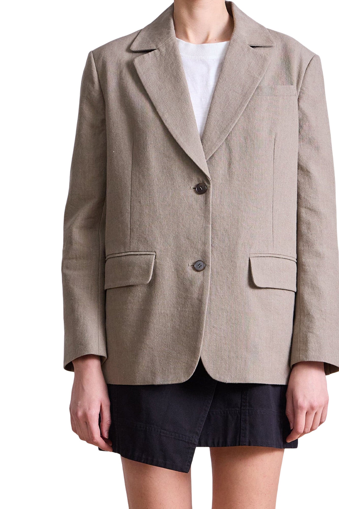 Apiece Apart Ina Tailored Blazer in Moss