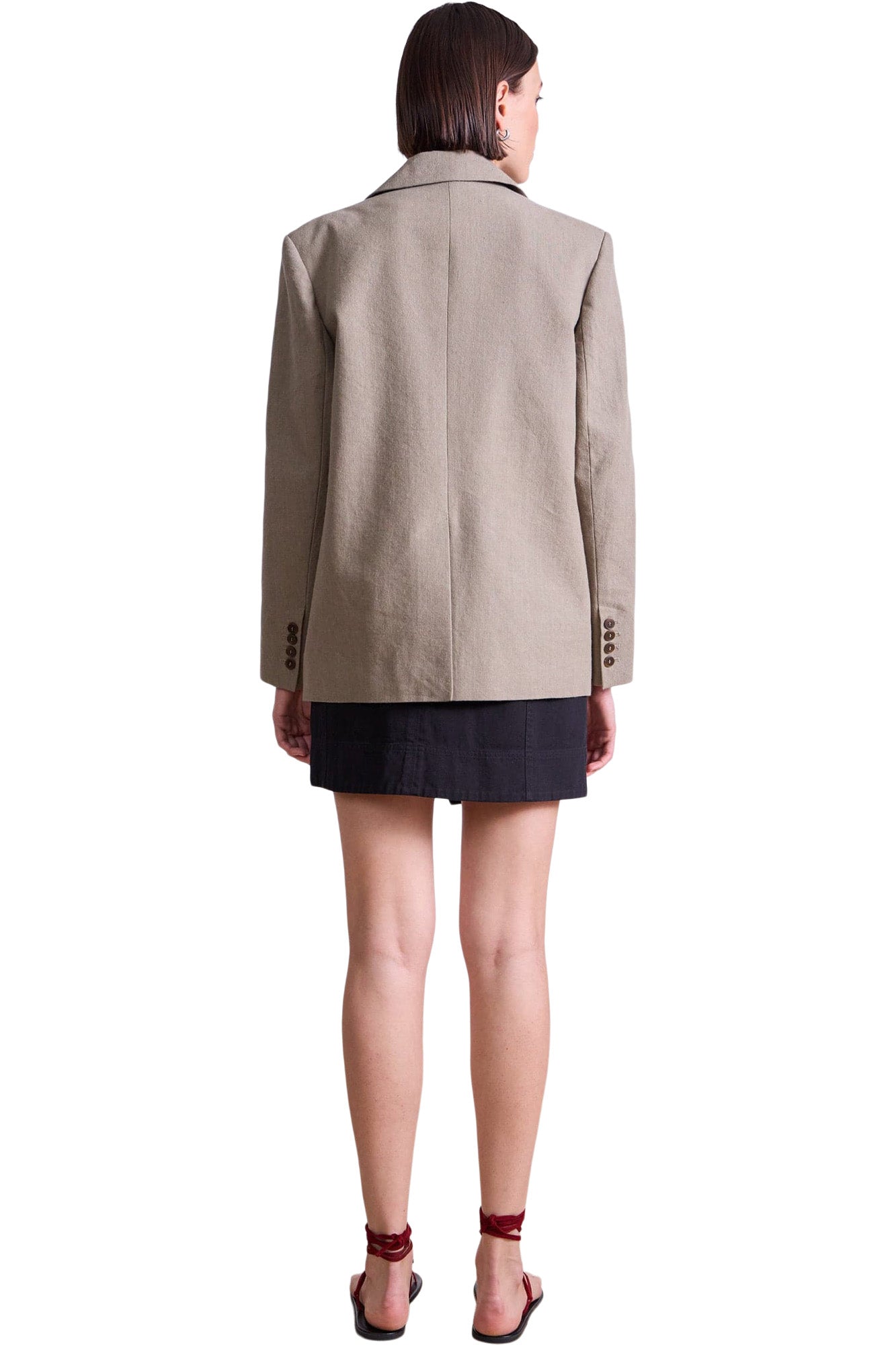 Apiece Apart Ina Tailored Blazer in Moss