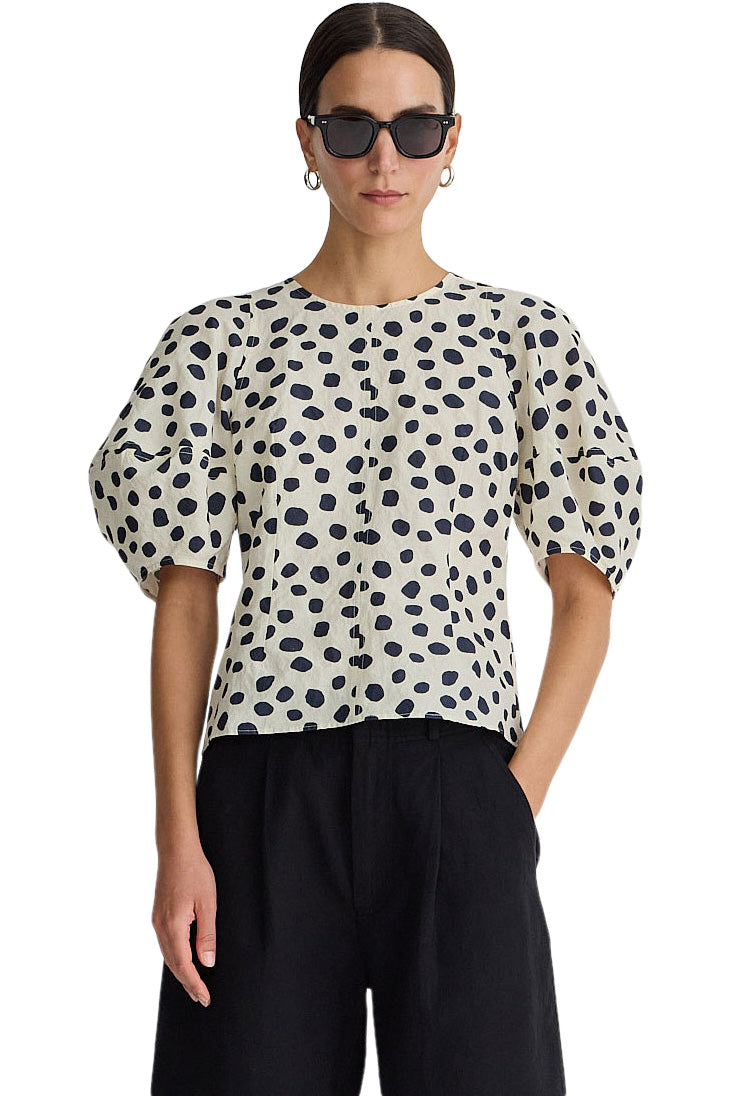Apiece Apart Lino Top in Yayoi Black & White