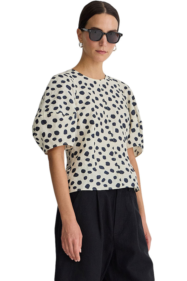 Apiece Apart Lino Top in Yayoi Black & White
