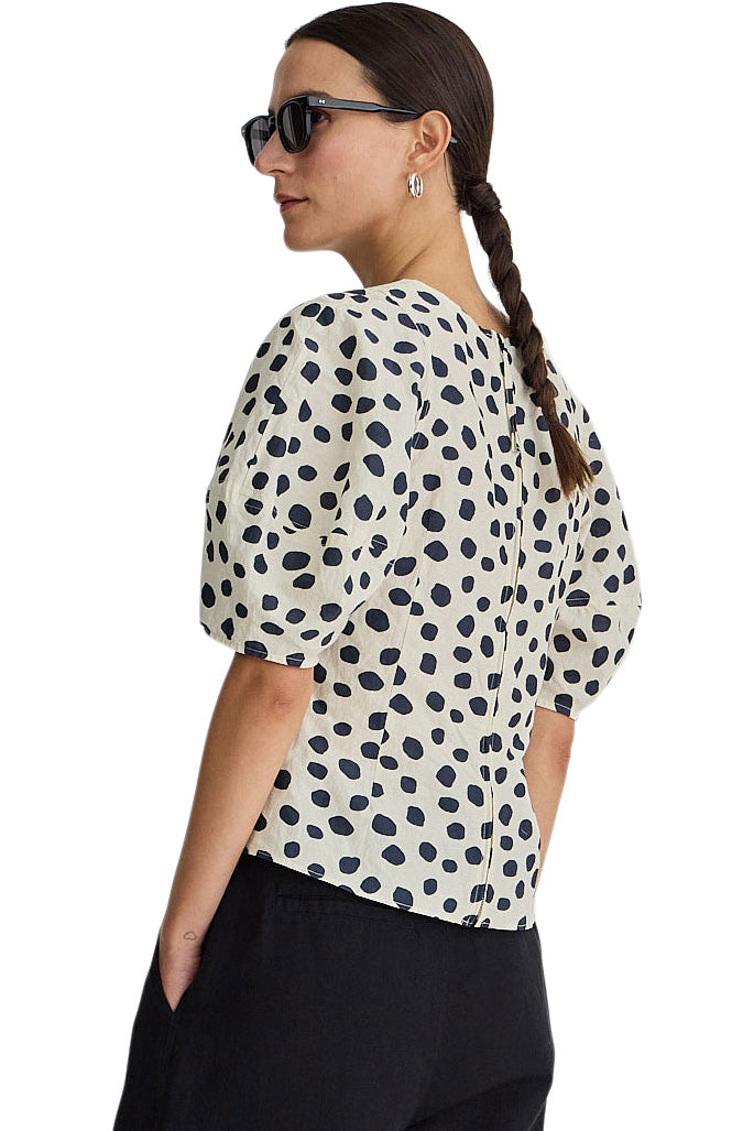 Apiece Apart Lino Top in Yayoi Black & White