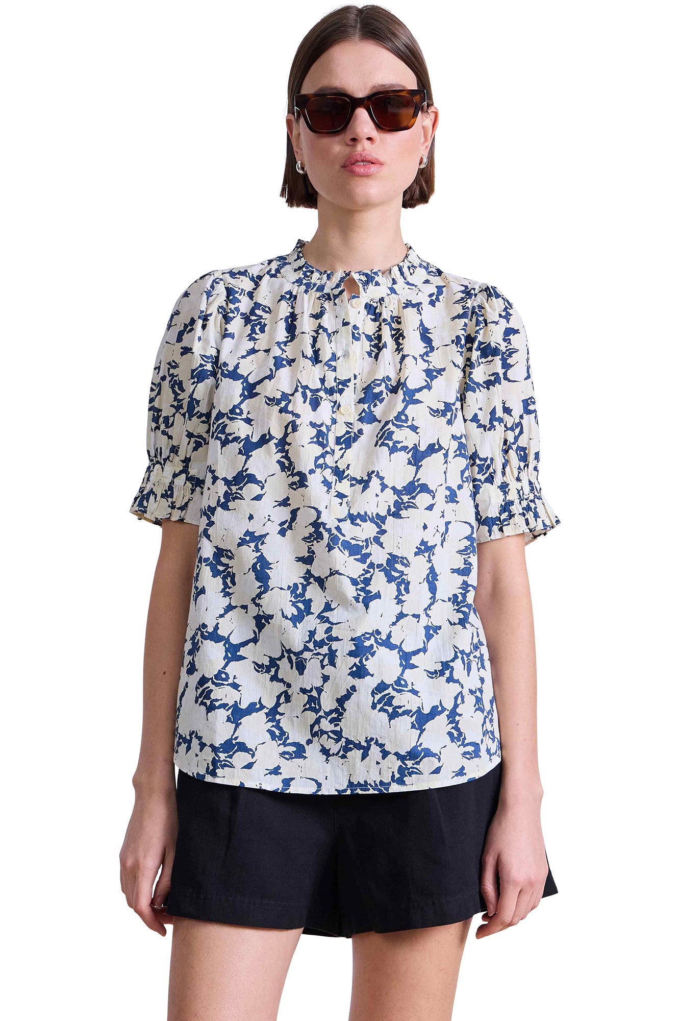 Apiece Apart Los Altos Top in Alina Floral Cream
