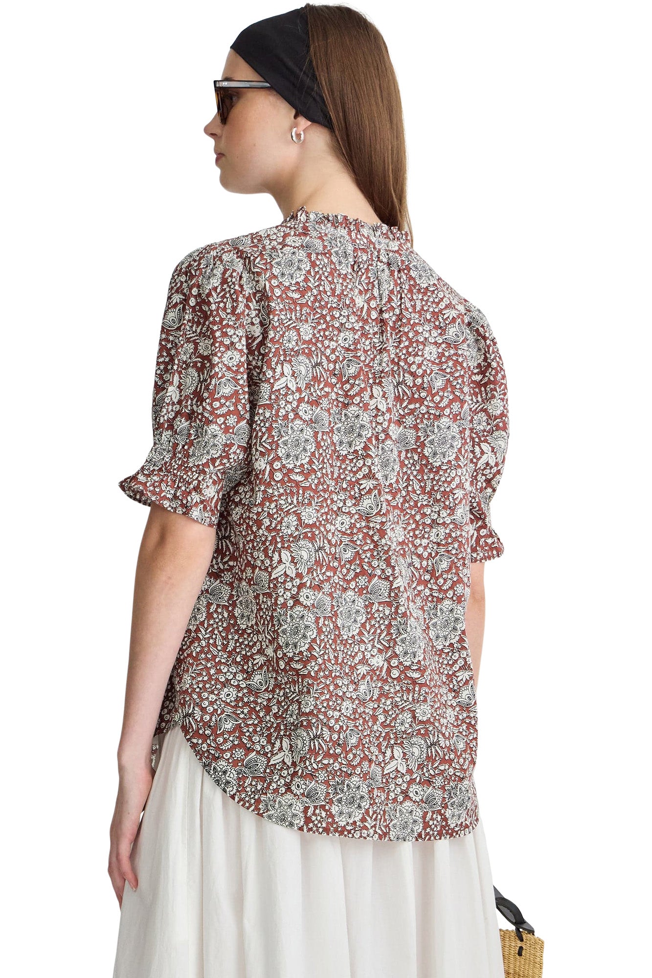 Apiece Apart Los Altos Top in Clay Floral