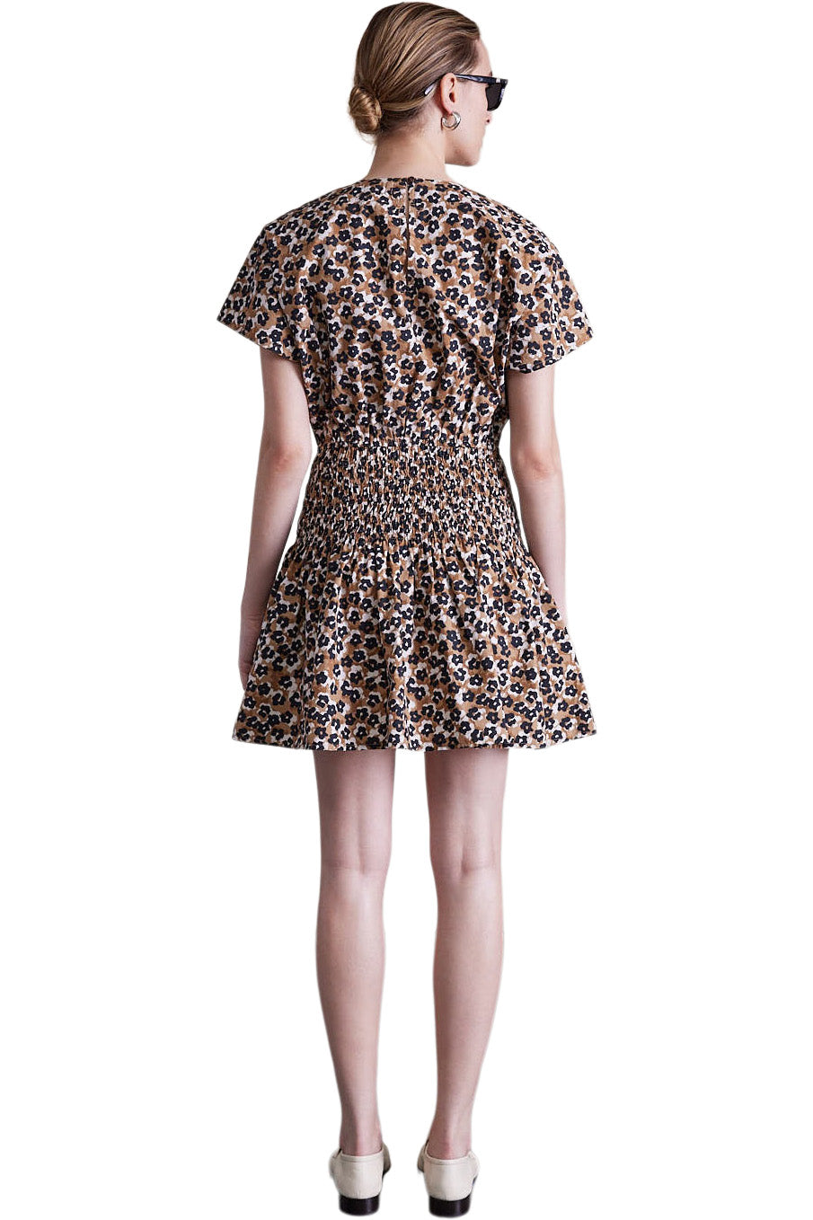 Apiece Apart Mana Mini Dress in Leopard Bouquet