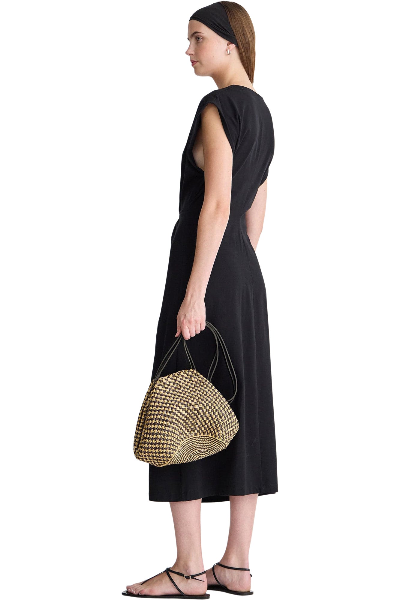 Apiece Apart Margit Twist Front Column Dress
in Black