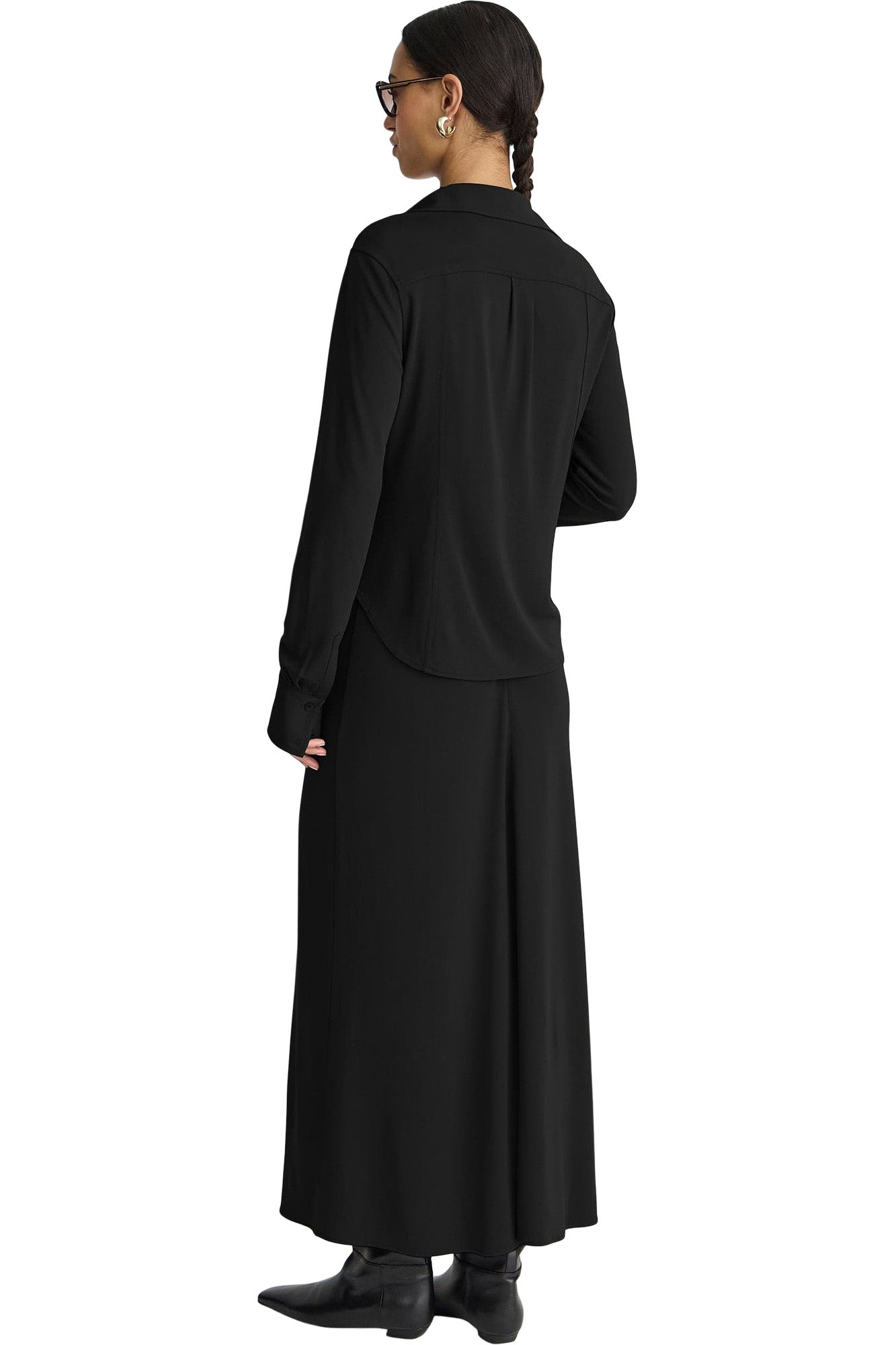 Apiece Apart Merce Slinky Maxi Skirt in Black
