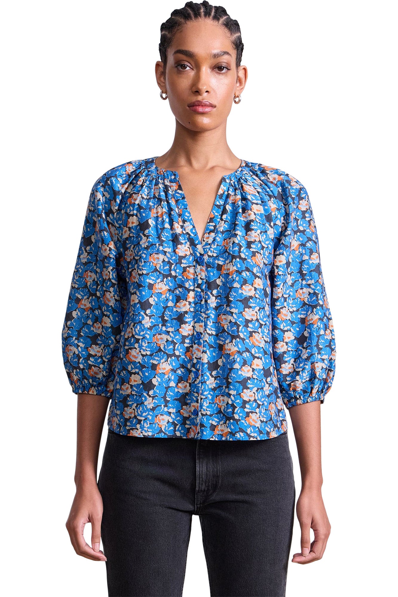 Apiece Apart Mitte Top in Florette Blue