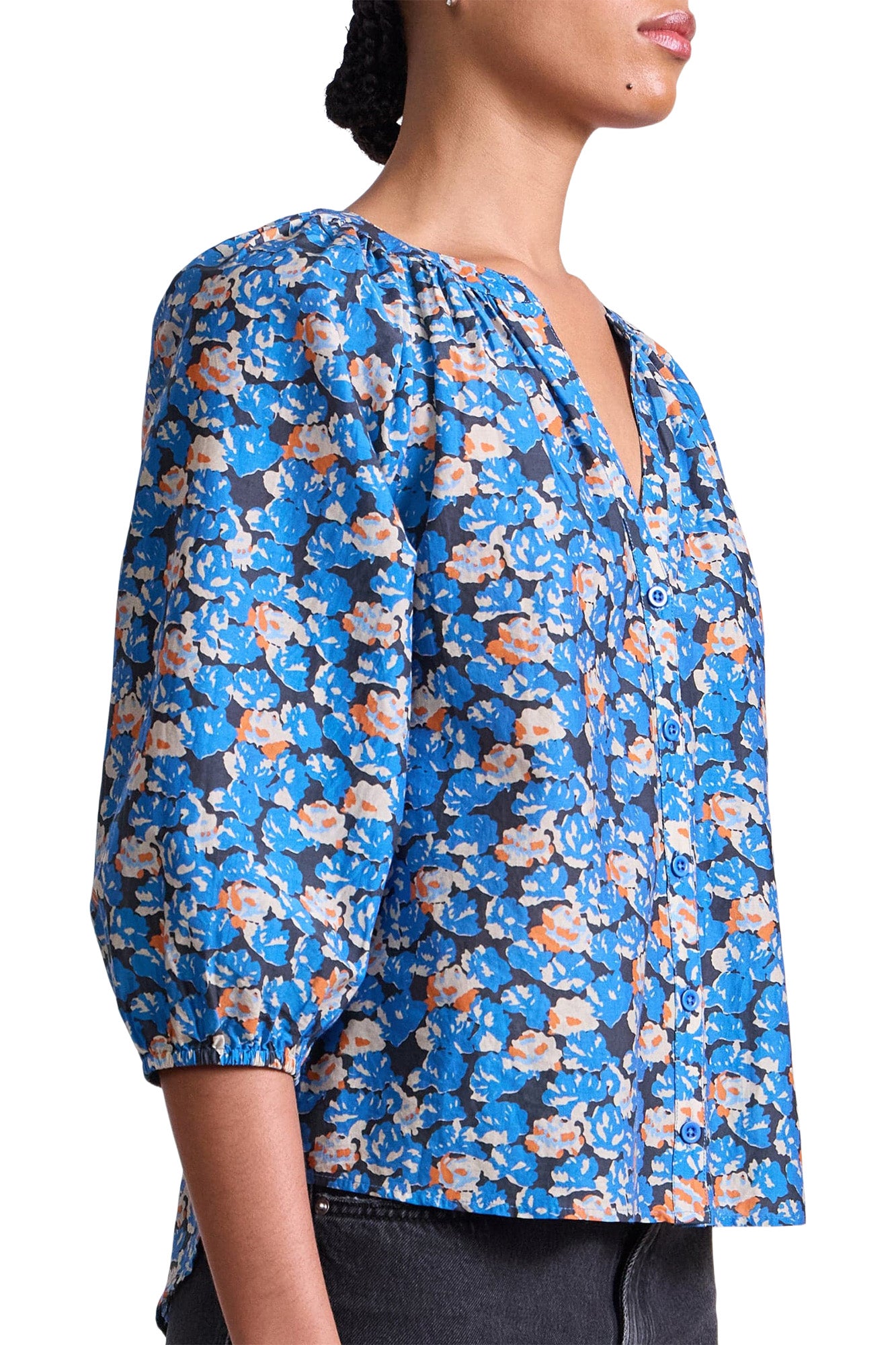 Apiece Apart Mitte Top in Florette Blue