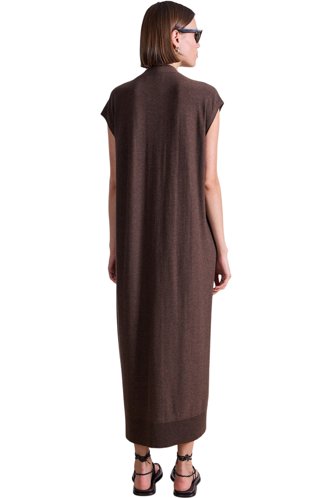 Apiece Apart Olana Knit Midi Dress in Espresso