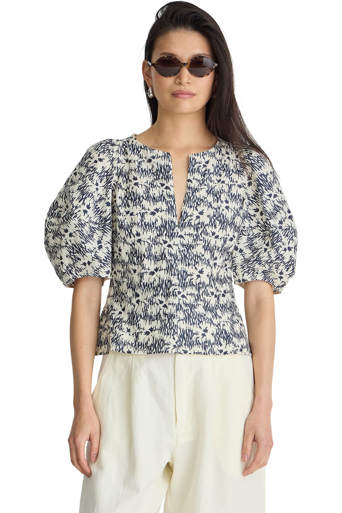 Apiece Apart Sculpted Bina Top in Tropical Midnight