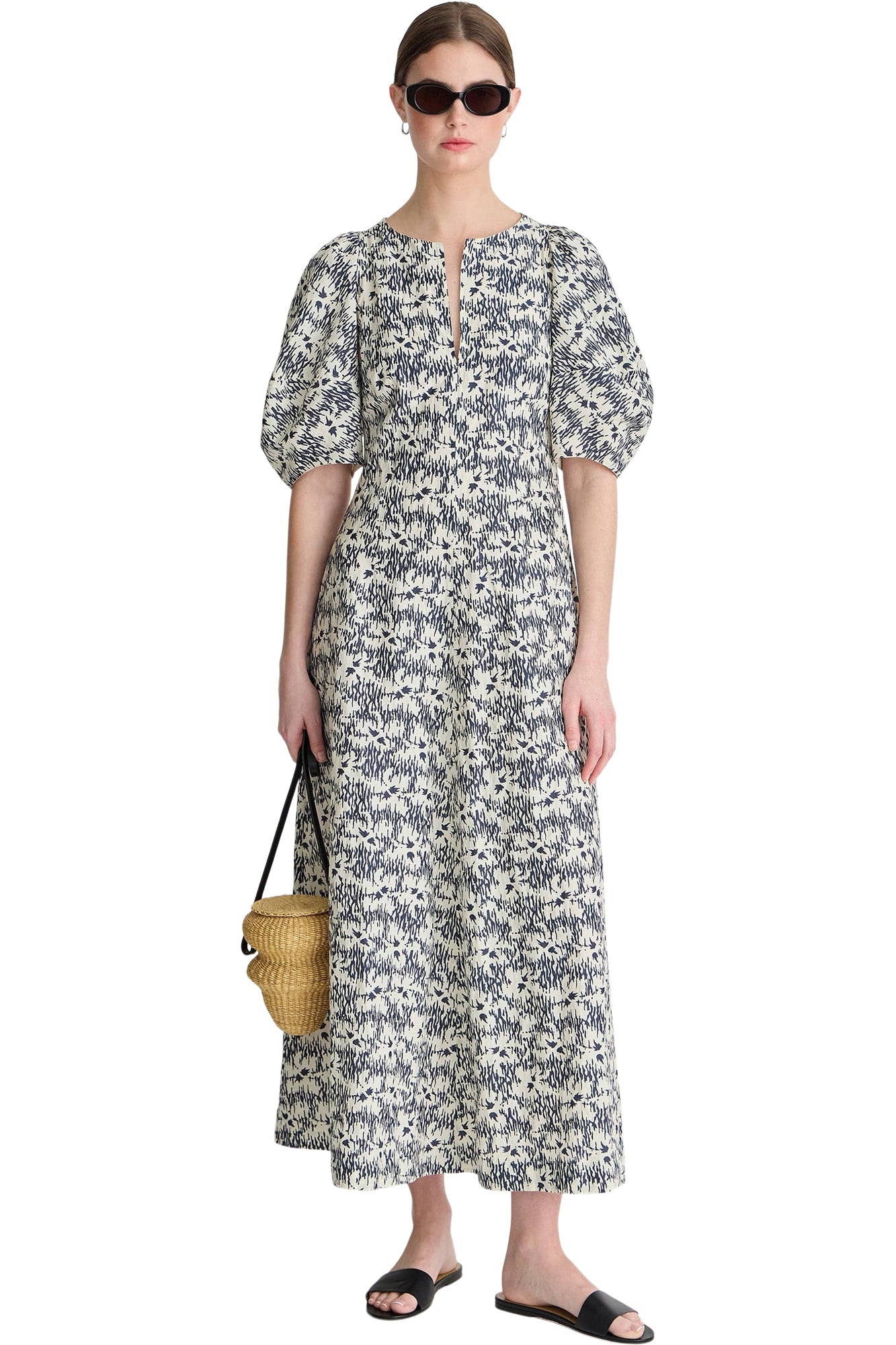 Apiece Apart Sculpted Sabina Maxi in Tropical Midnight