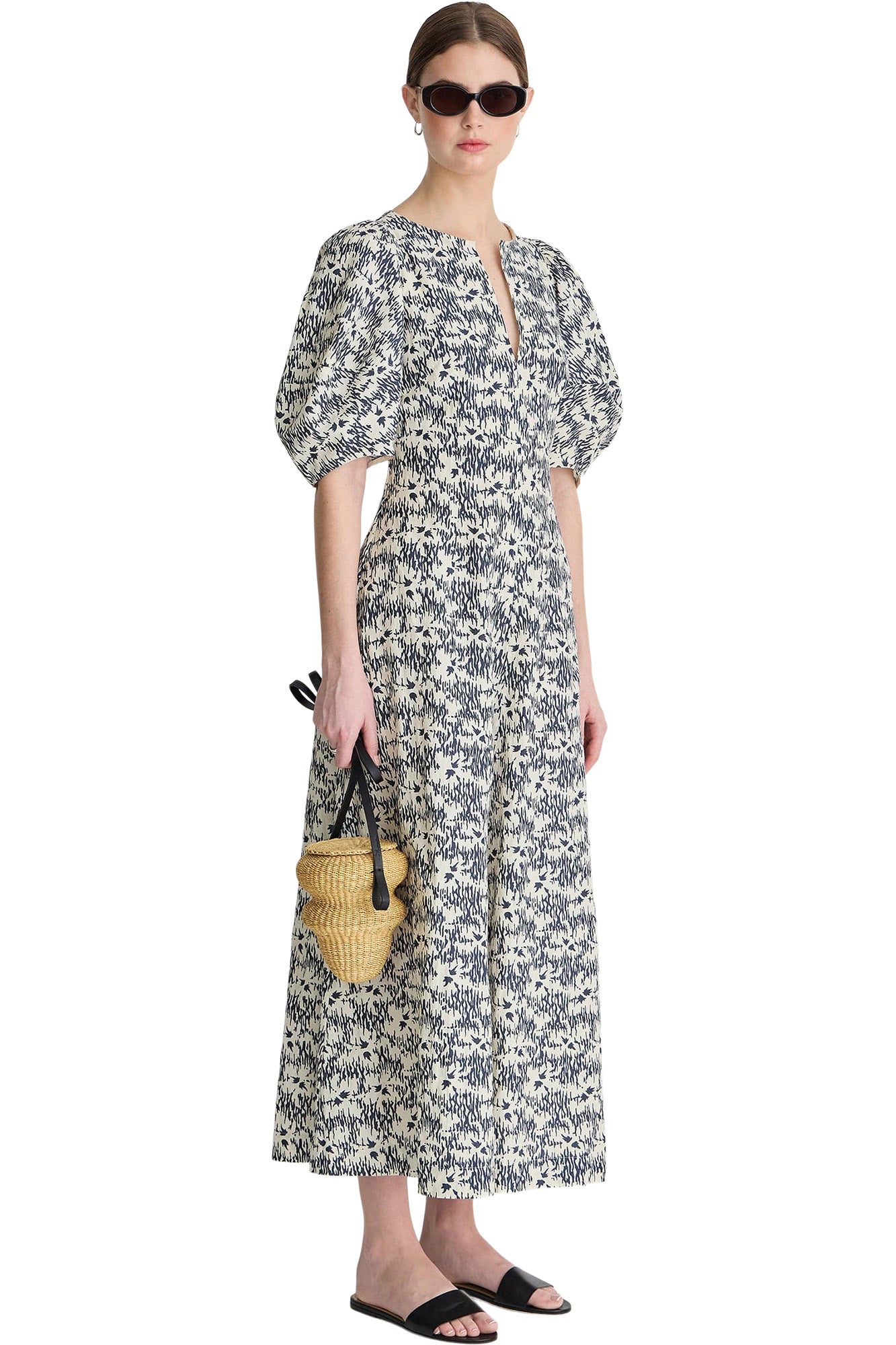 Apiece Apart Sculpted Sabina Maxi in Tropical Midnight