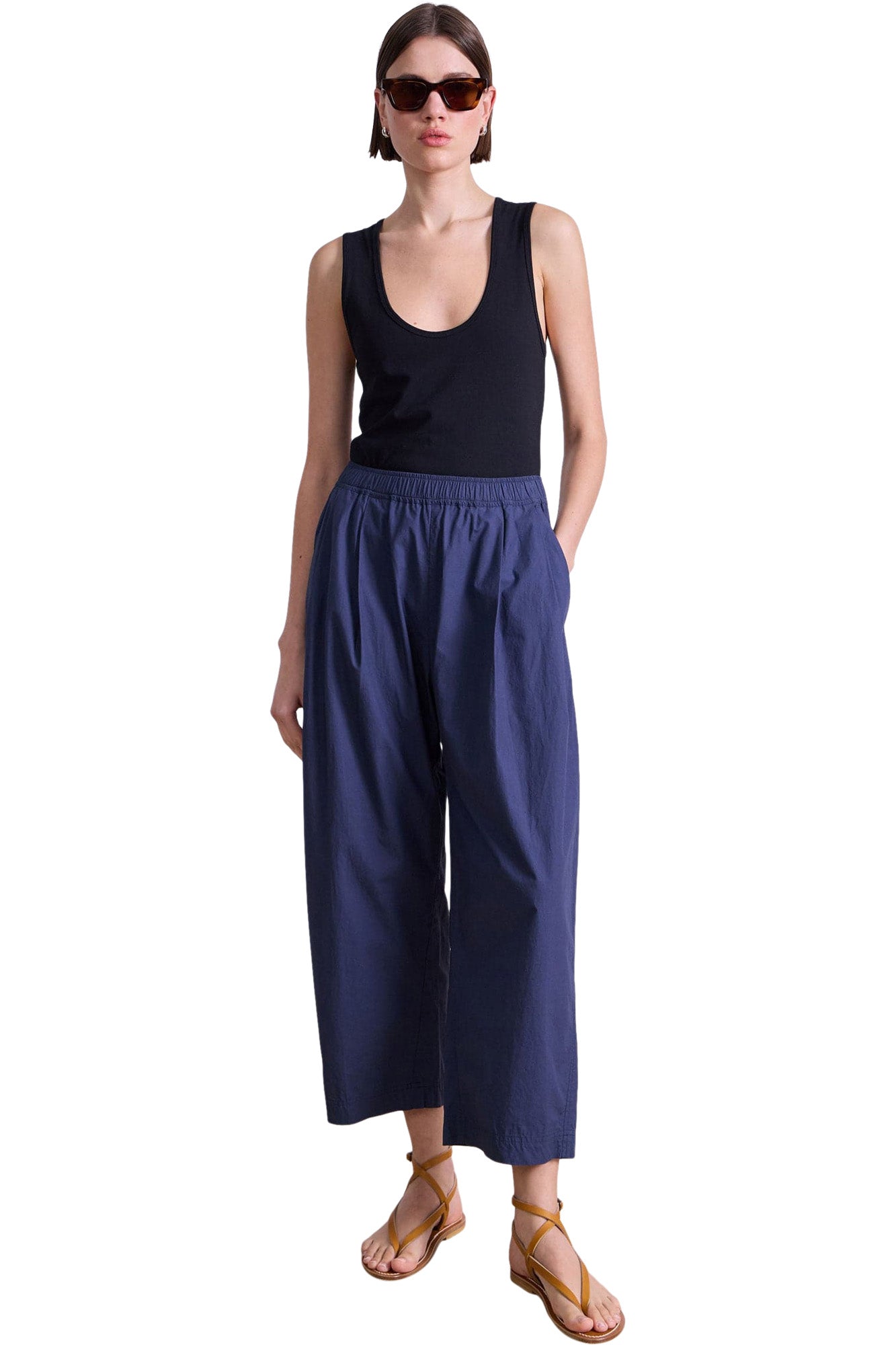 Apiece Apart Spa Pleat Pant in Navy