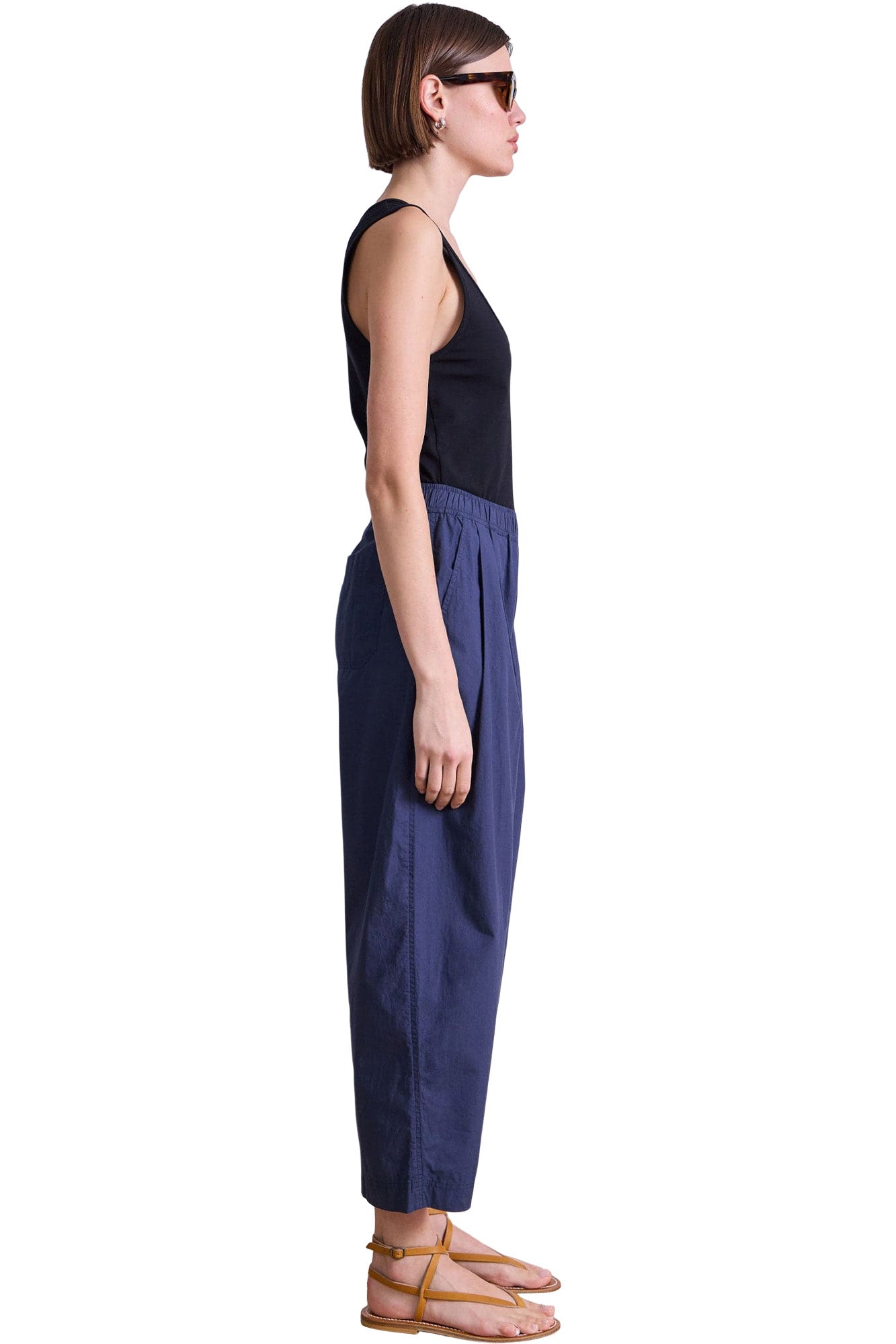 Apiece Apart Spa Pleat Pant in Navy