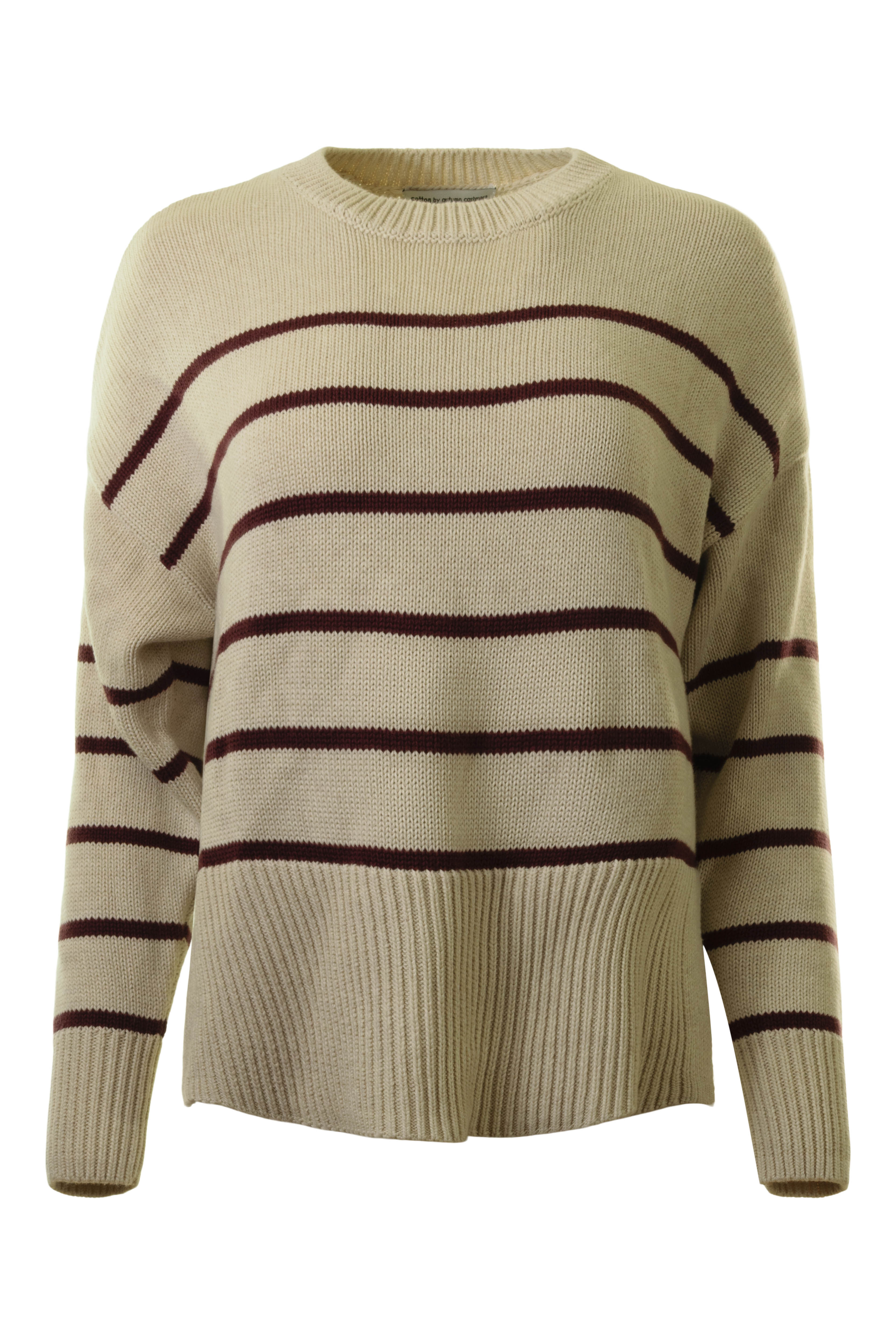 Autumn Cashmere Boxy Breton Stripe Crewneck Sweater