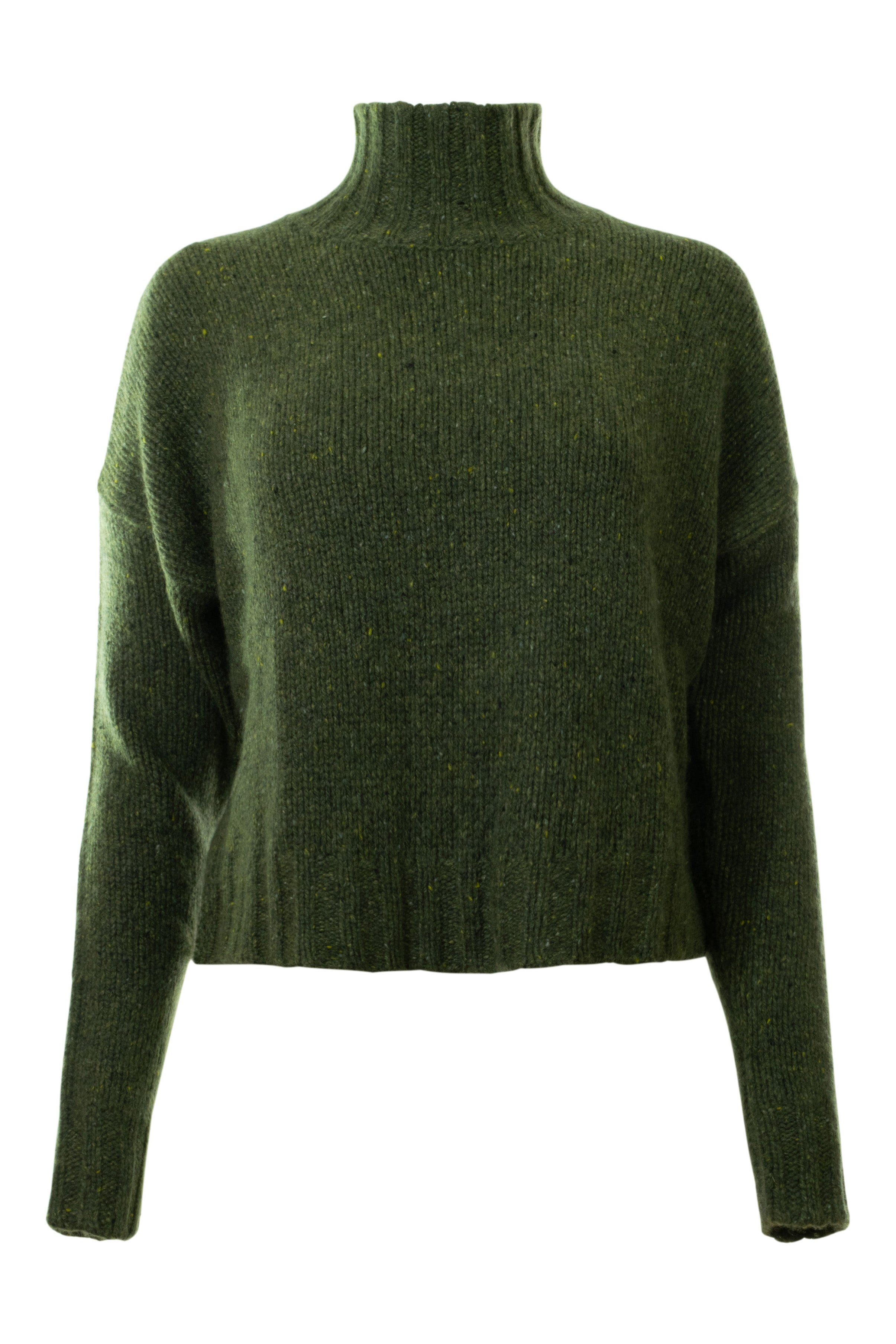 Autumn Cashmere Boxy Chunky Mock Neck Turtleneck