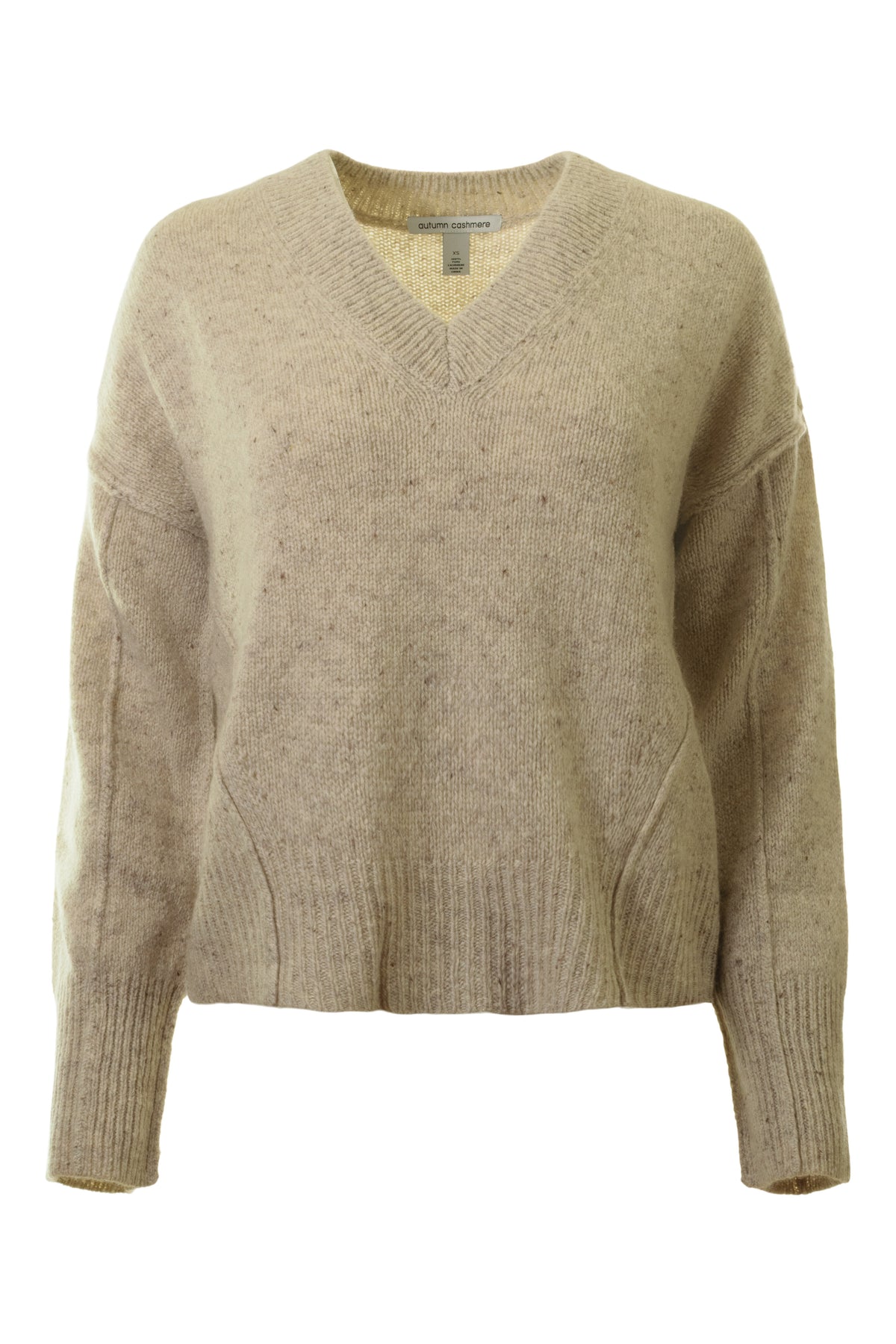 Autumn Cashmere Boxy V-neck with Reversed Seams
in Mojave