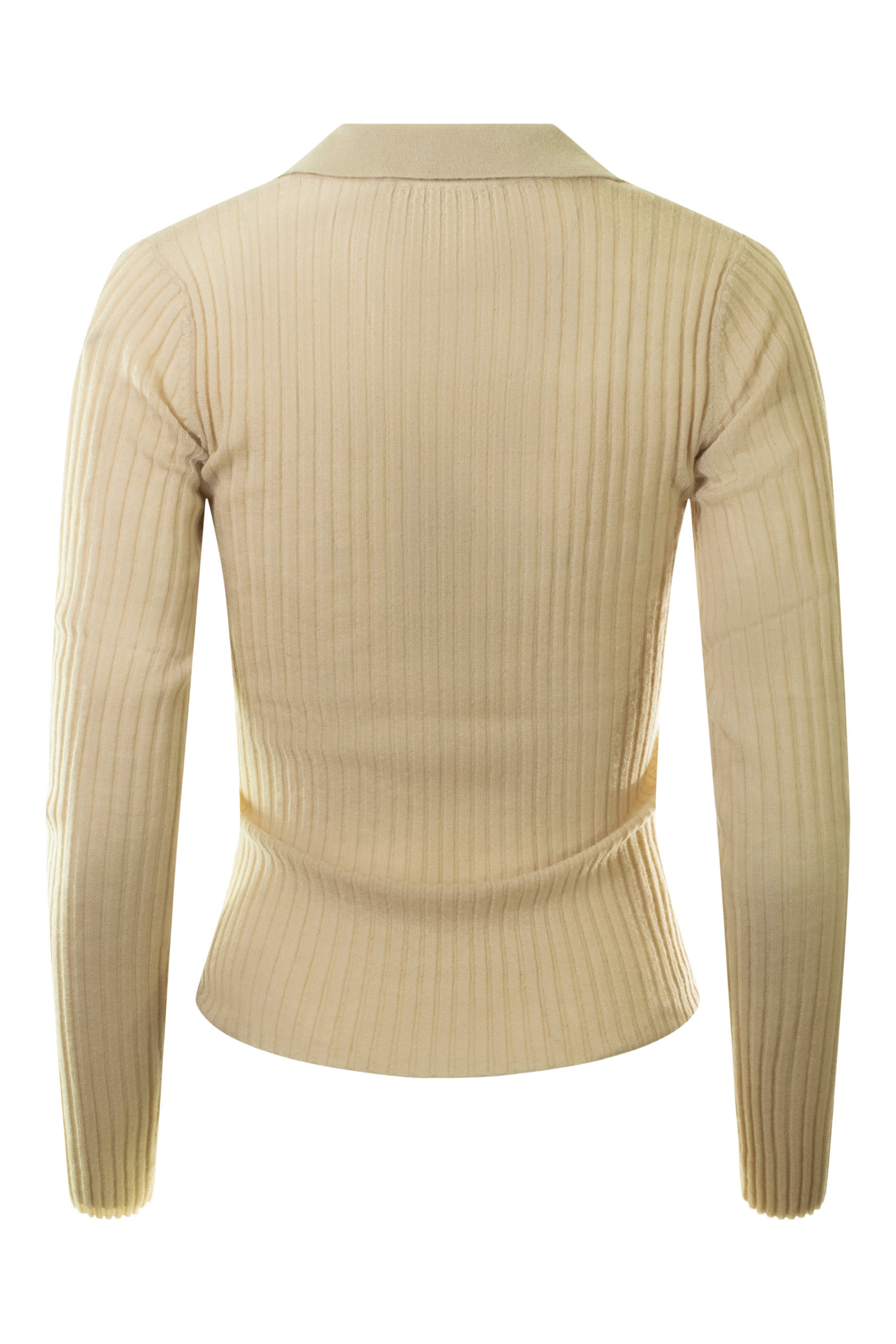 Autumn Cashmere Rib Jonny Collar
Sweater in Latte