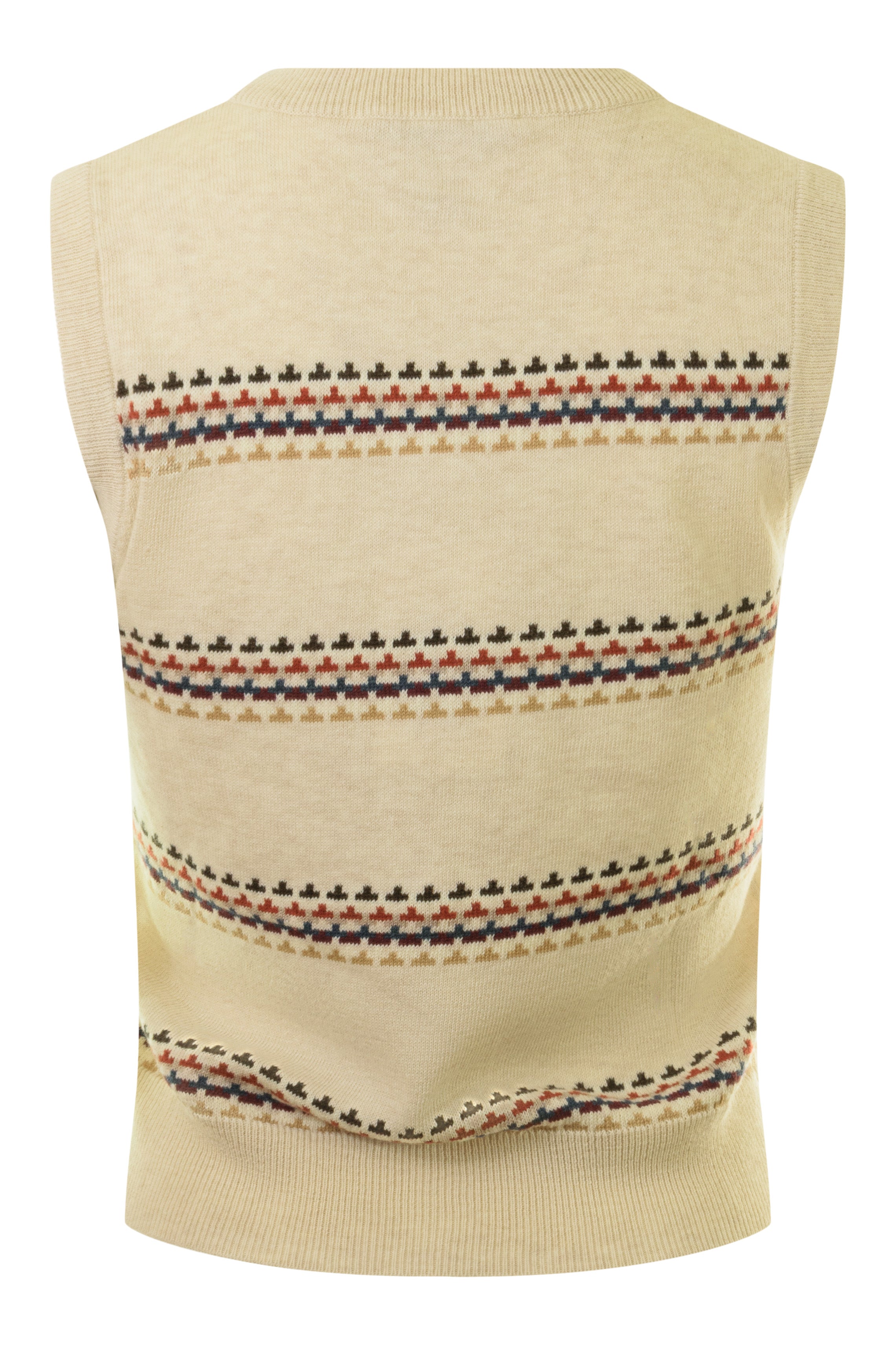 Autumn Cashmere Striped Jacquard Sleeveless Crew