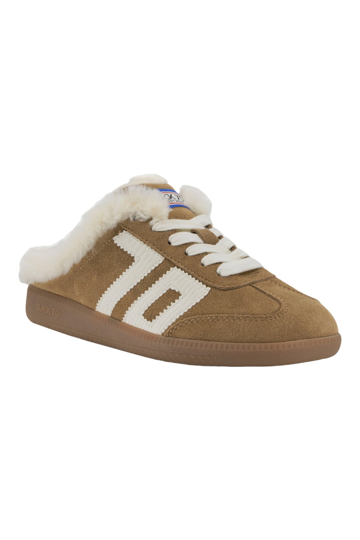 Back 70 Easter Fleece Slide Sneakers in Tobacco White